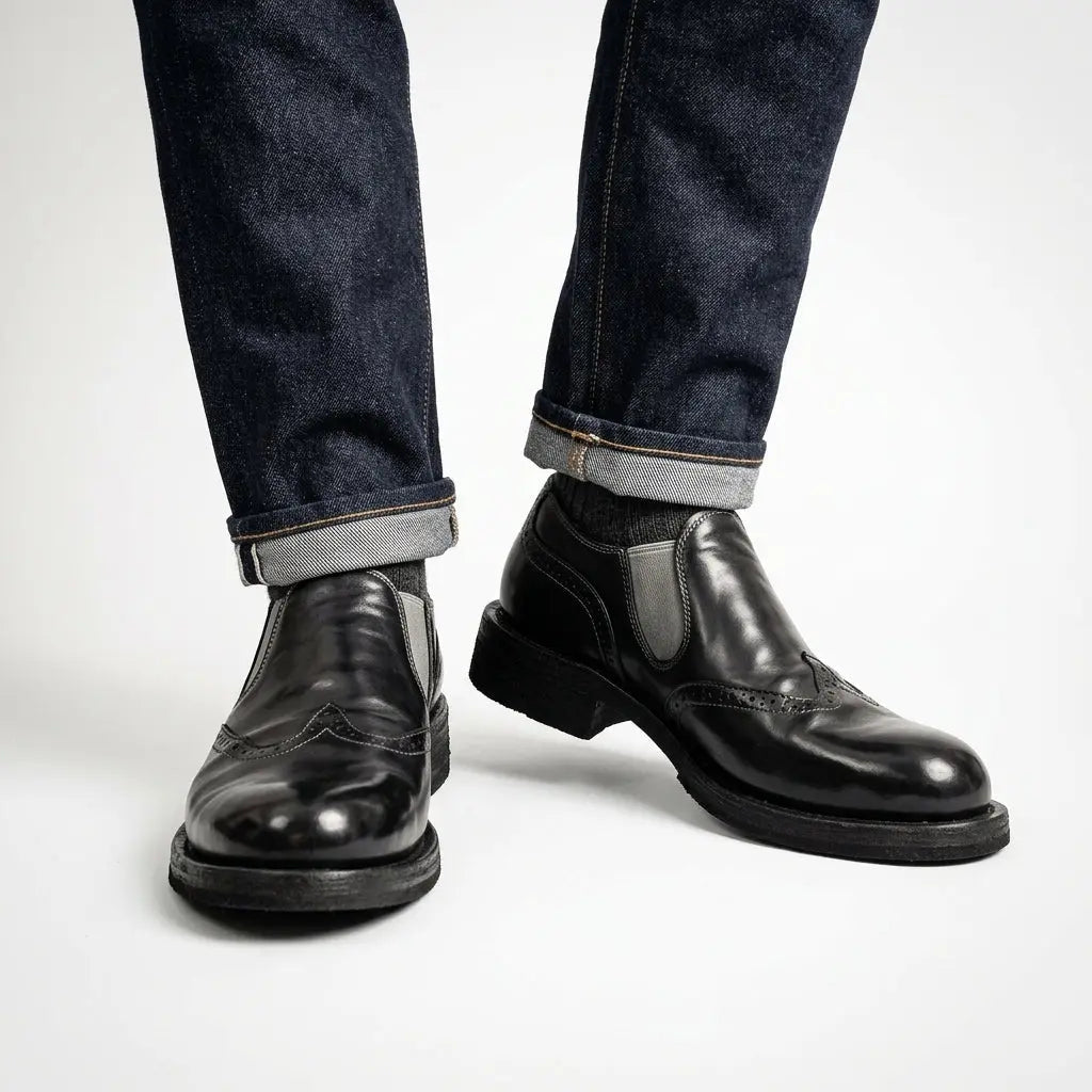 Black Horsehide Slip-On Loafers