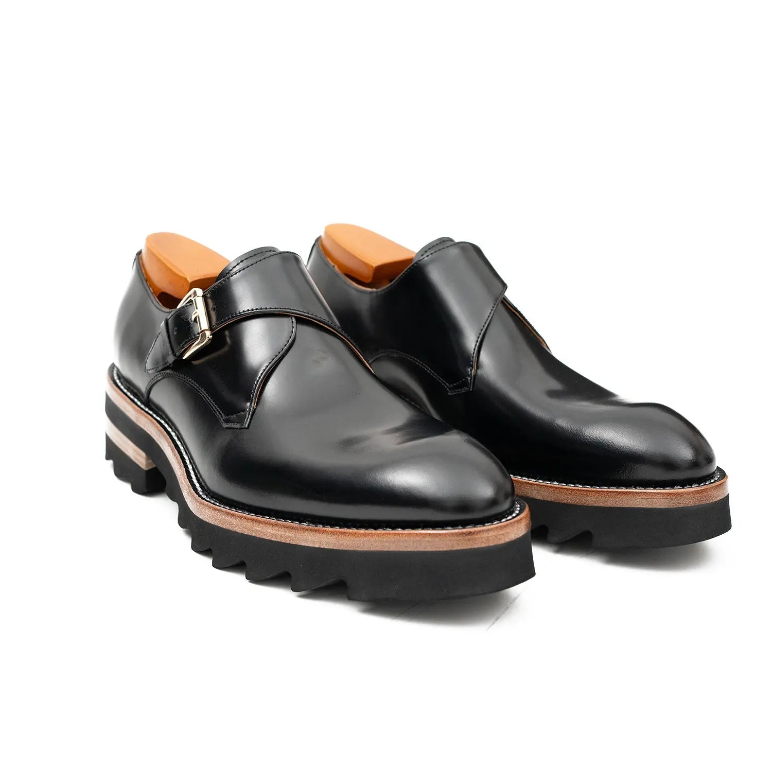 Black Single Monk Strap