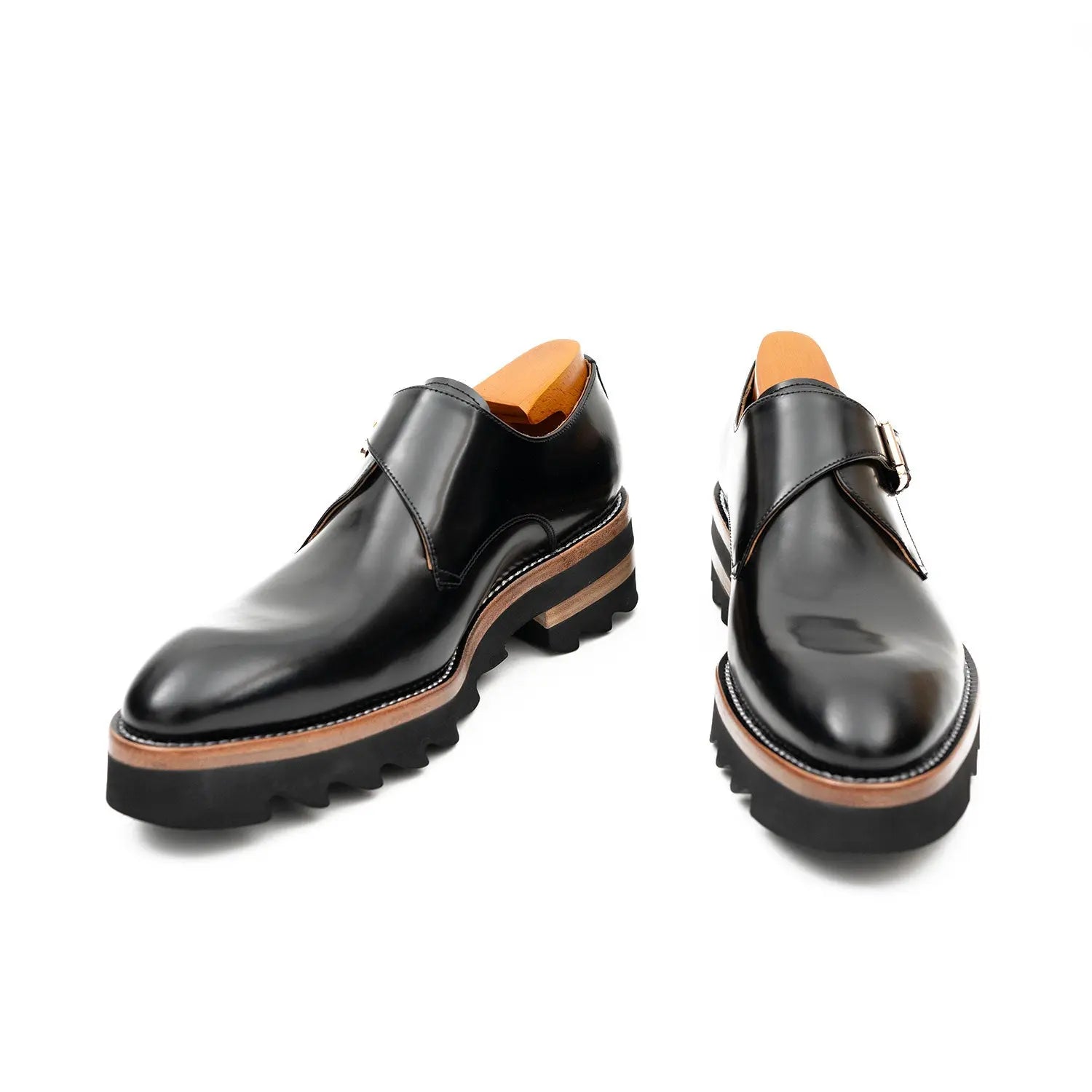 Black Single Monk Strap