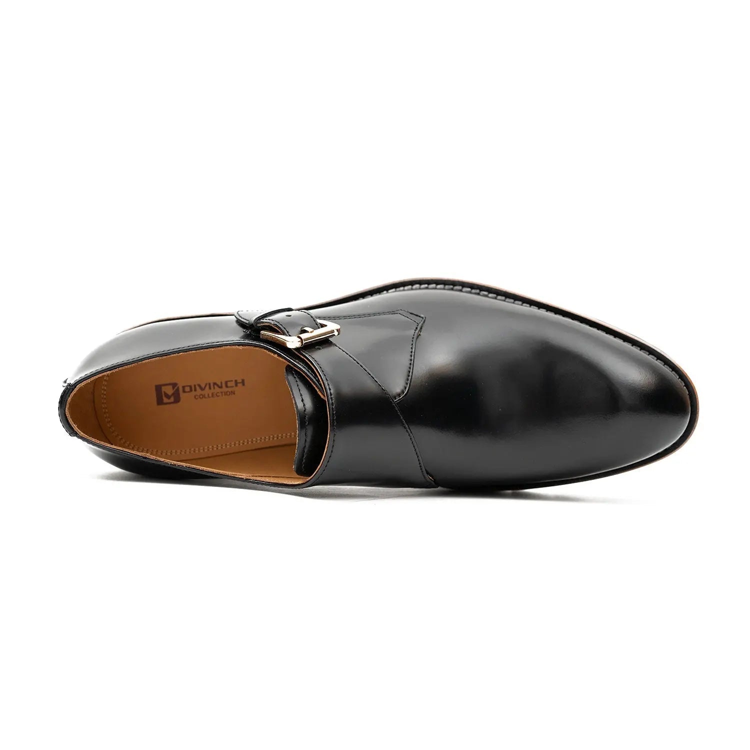 Black Single Monk Strap