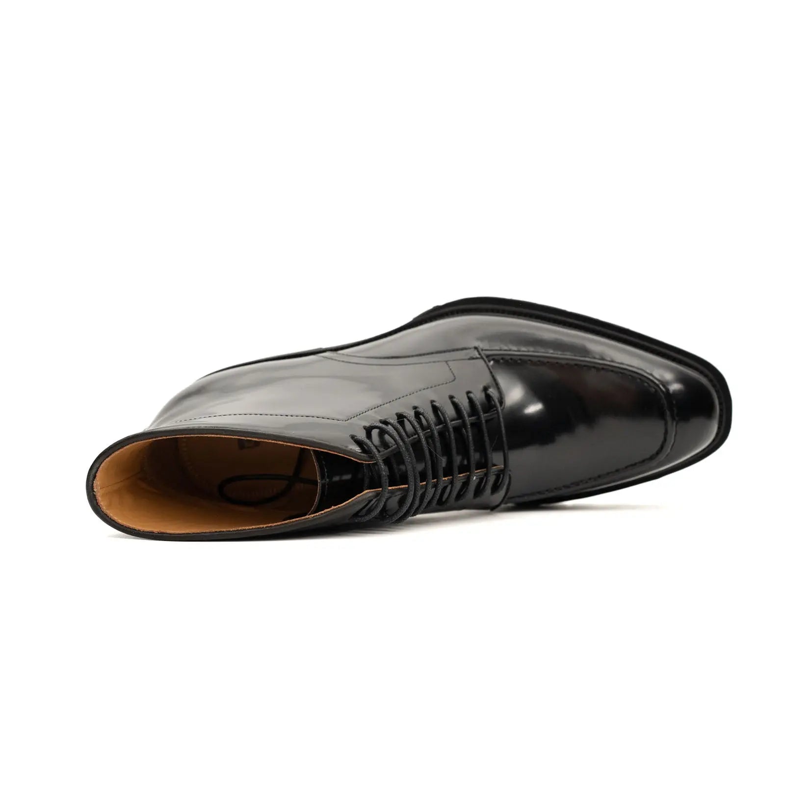 Black Lug Sole Moc-Toe Boot