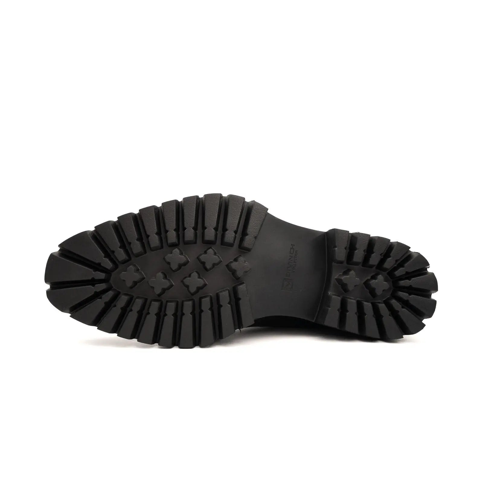 Black Lug Sole Moc-Toe Boot