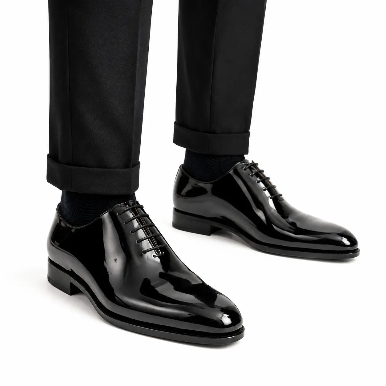 Black Patent Oxford Dress Shoe