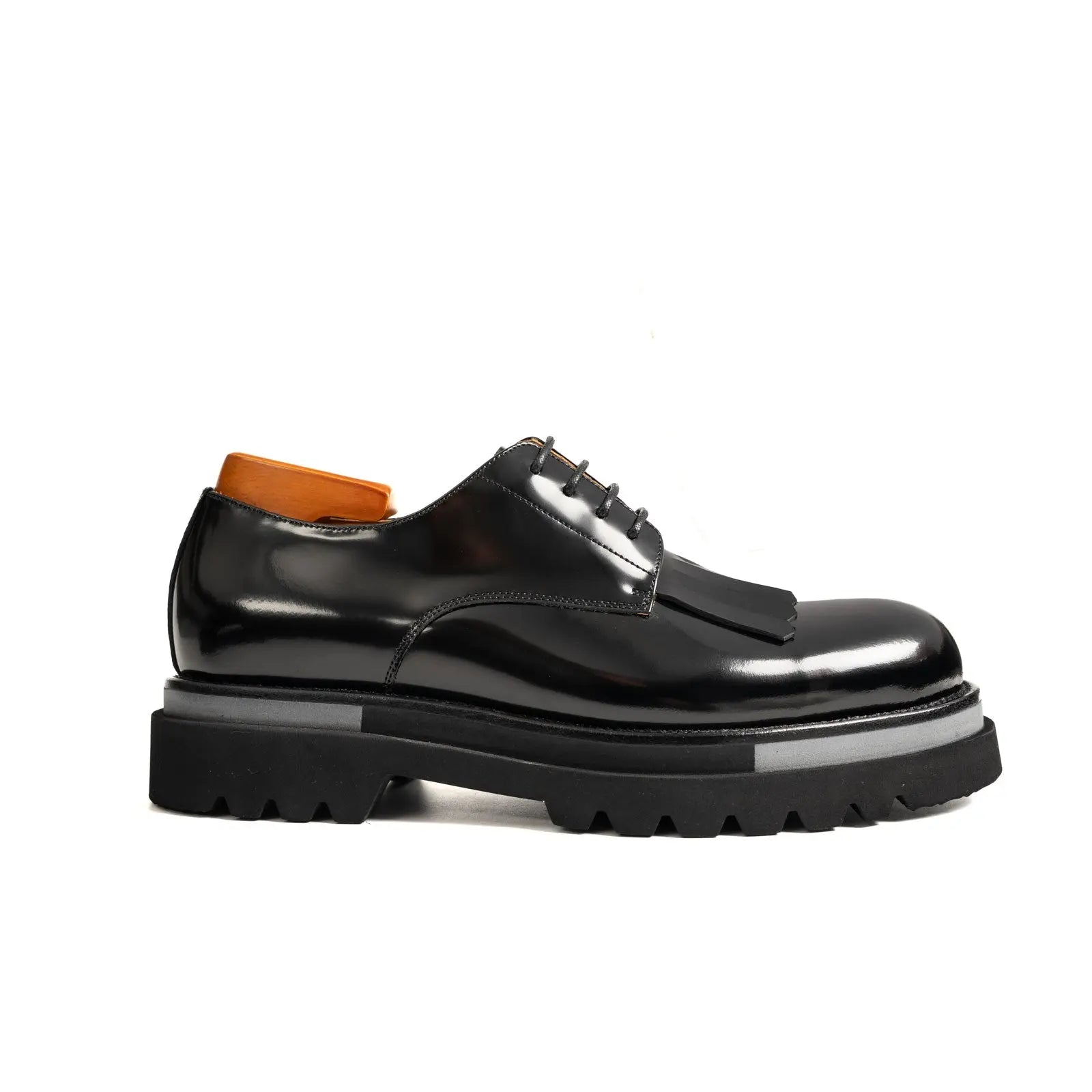 Black Fringe Platform Derby