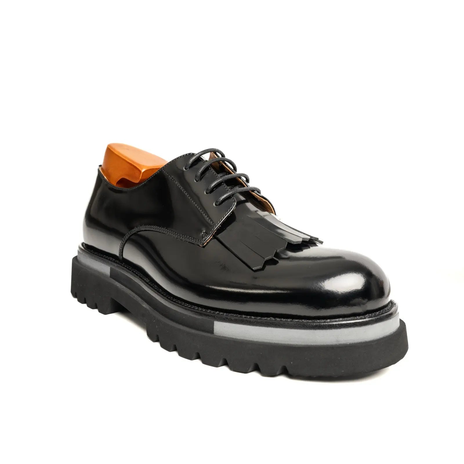 Black Fringe Platform Derby
