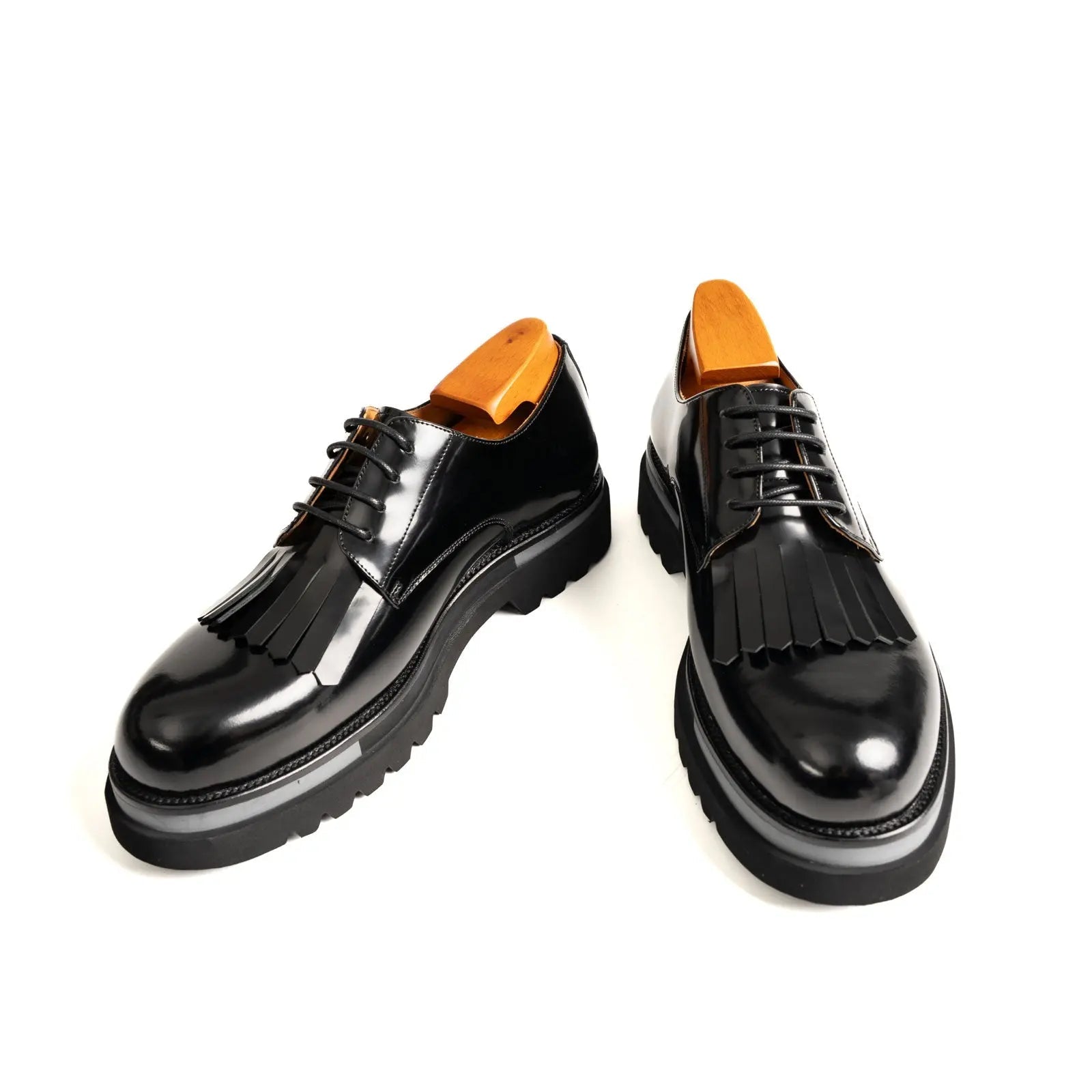 Black Fringe Platform Derby