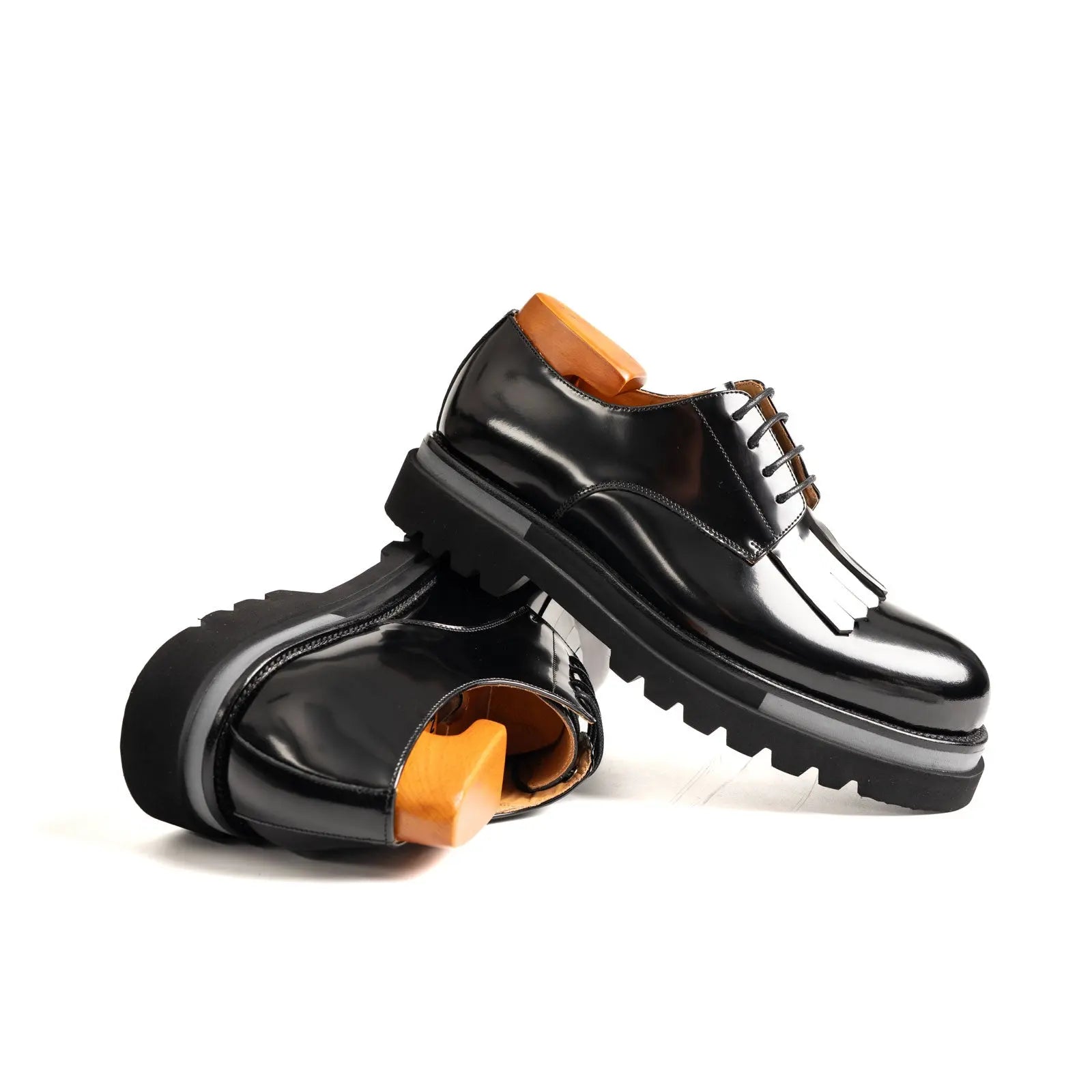 Black Fringe Platform Derby