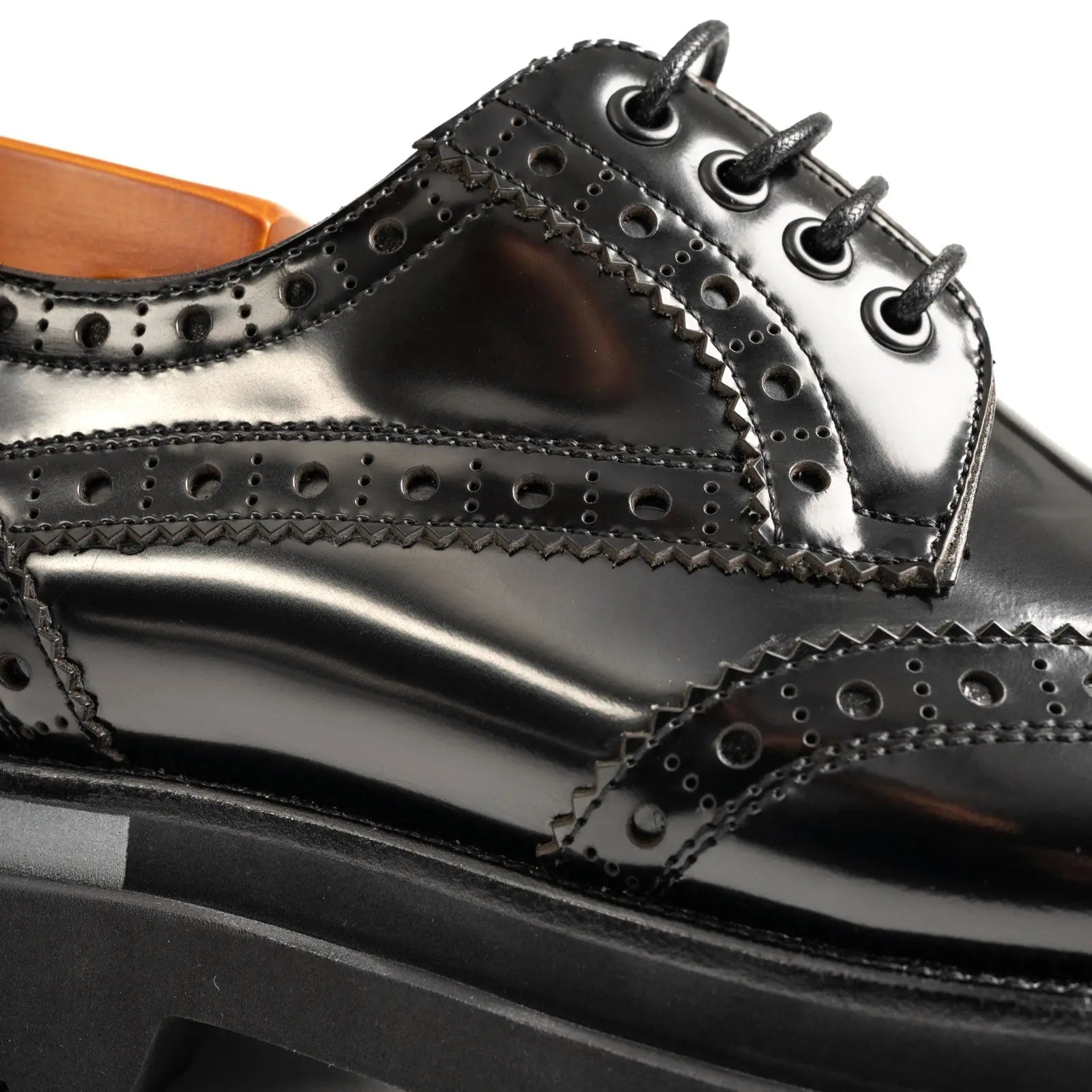 Black Lug Sole Brogue Derby