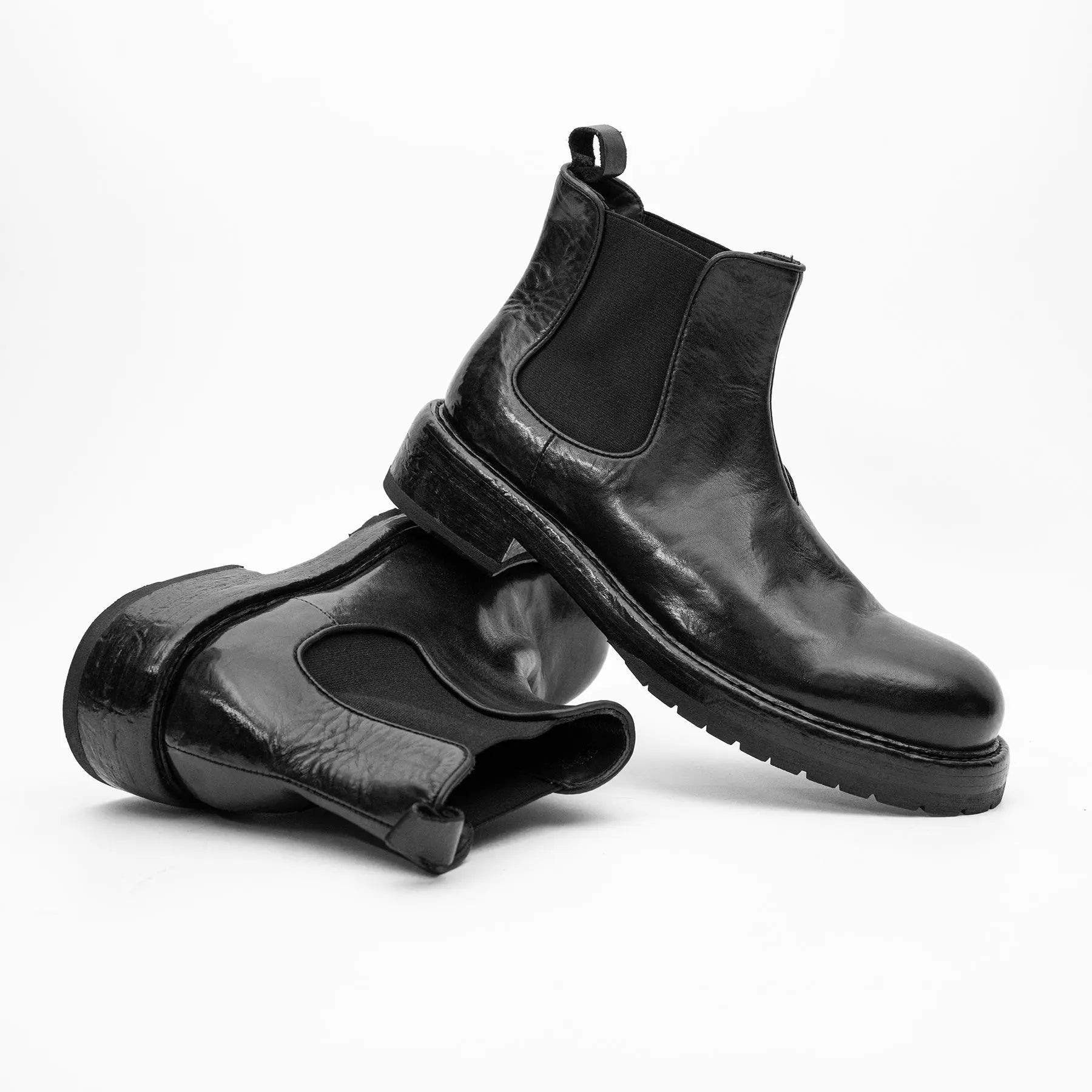 Black Washed Chelsea Boot