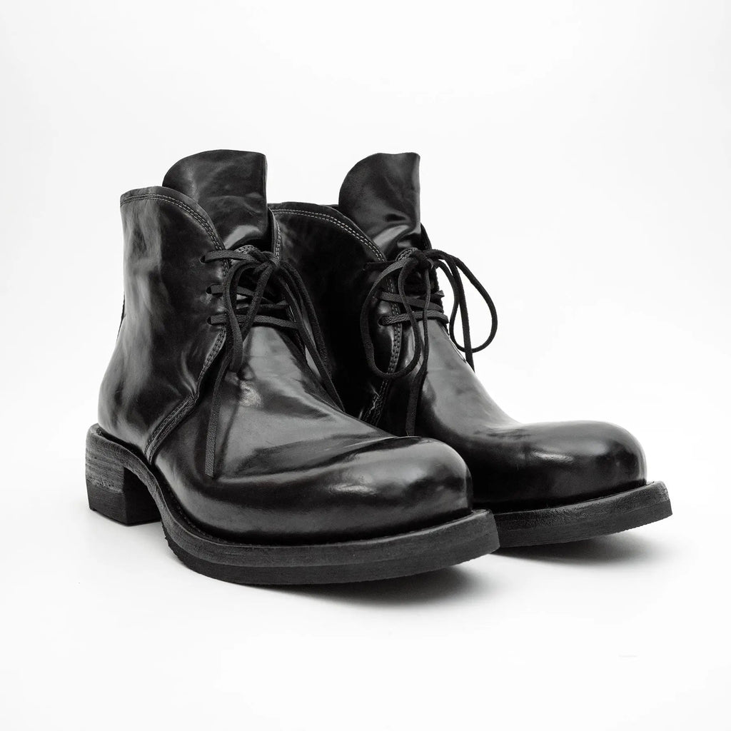 Black Washed Horse Leather Chelsea Boot