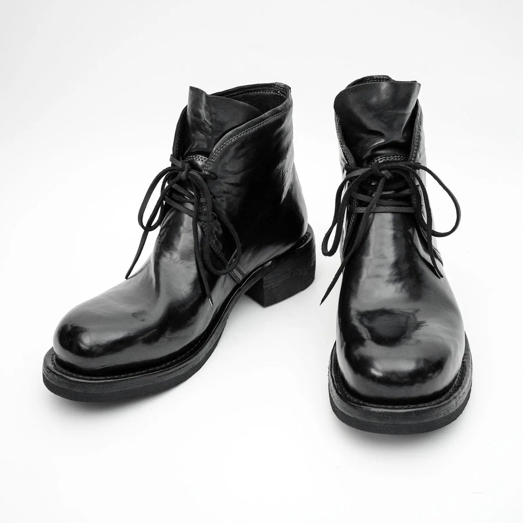 Black Washed Horse Leather Chelsea Boot