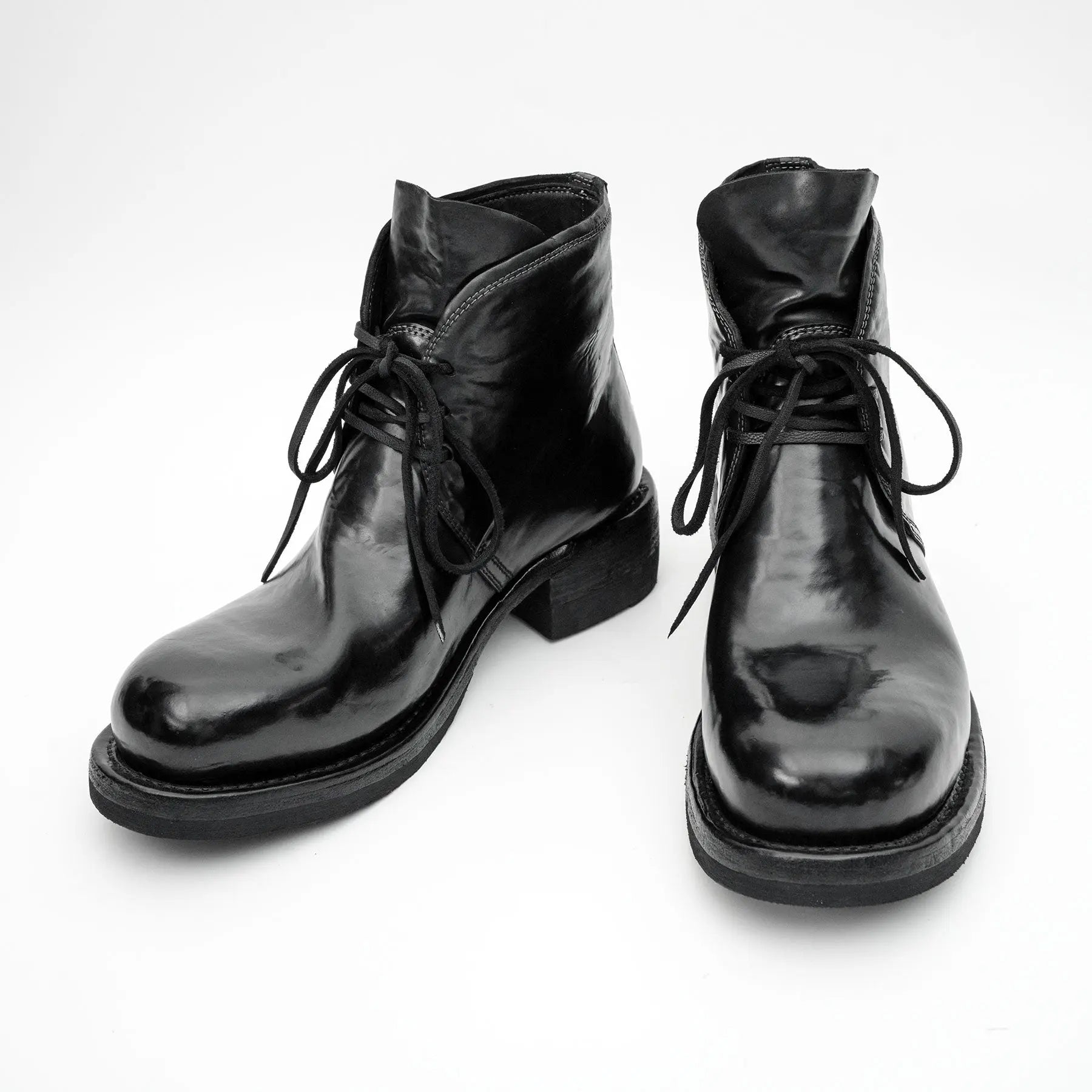 Black Washed Horse Leather Chelsea Boot