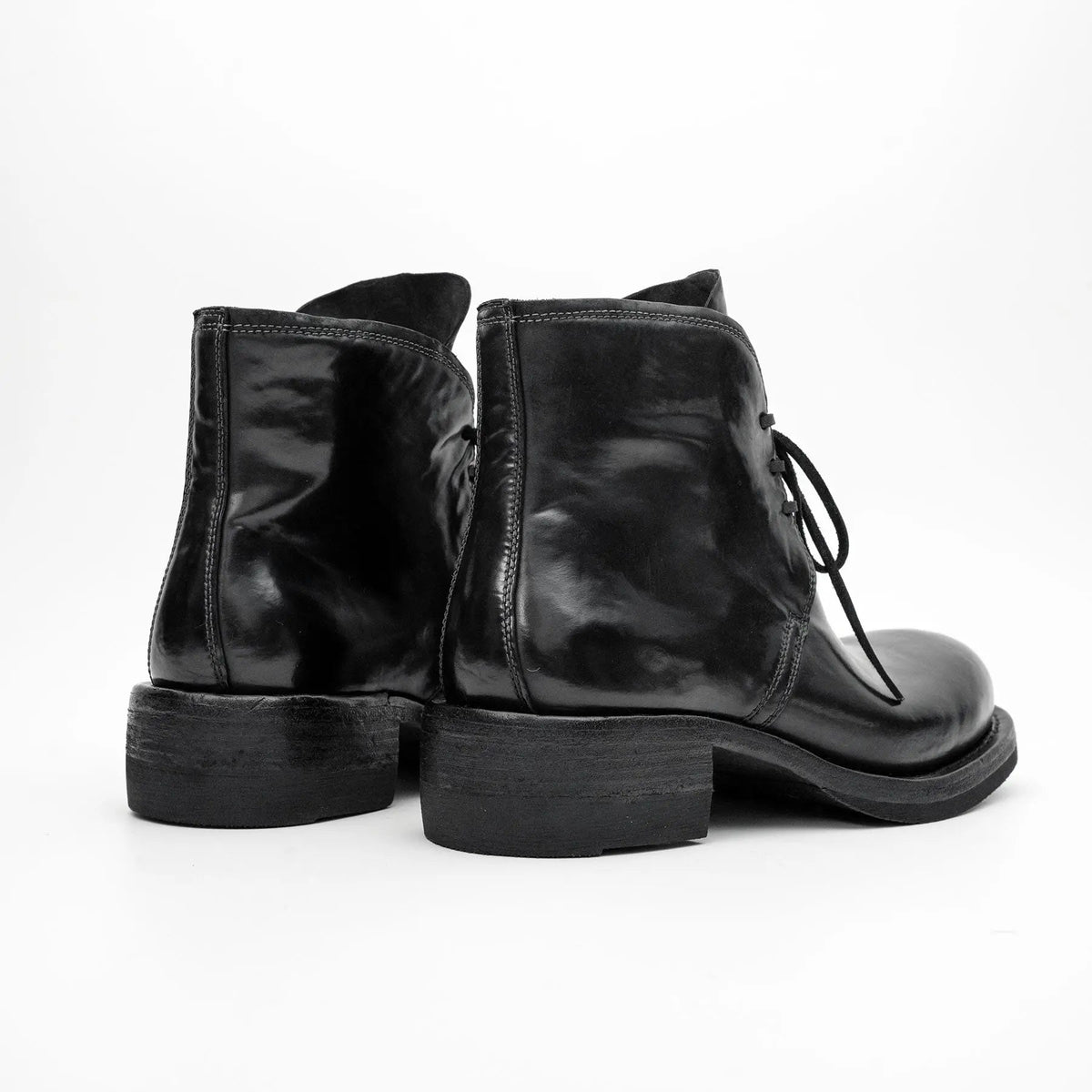 Black Washed Horse Leather Chelsea Boot