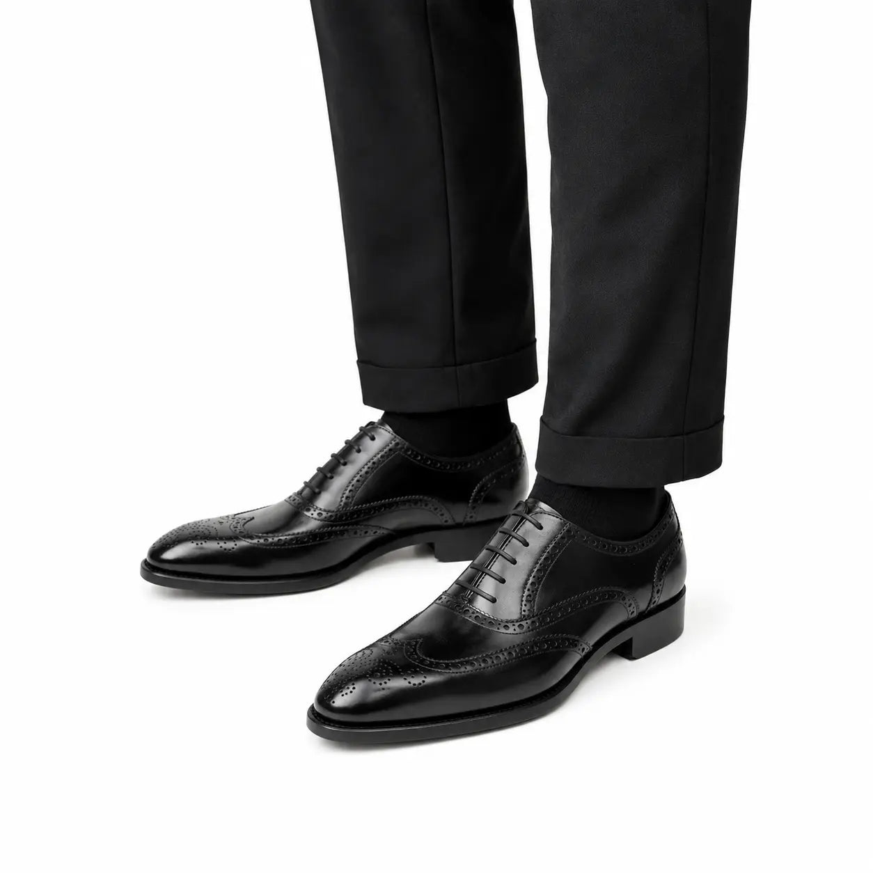 Black Wingtip Oxford Brogues