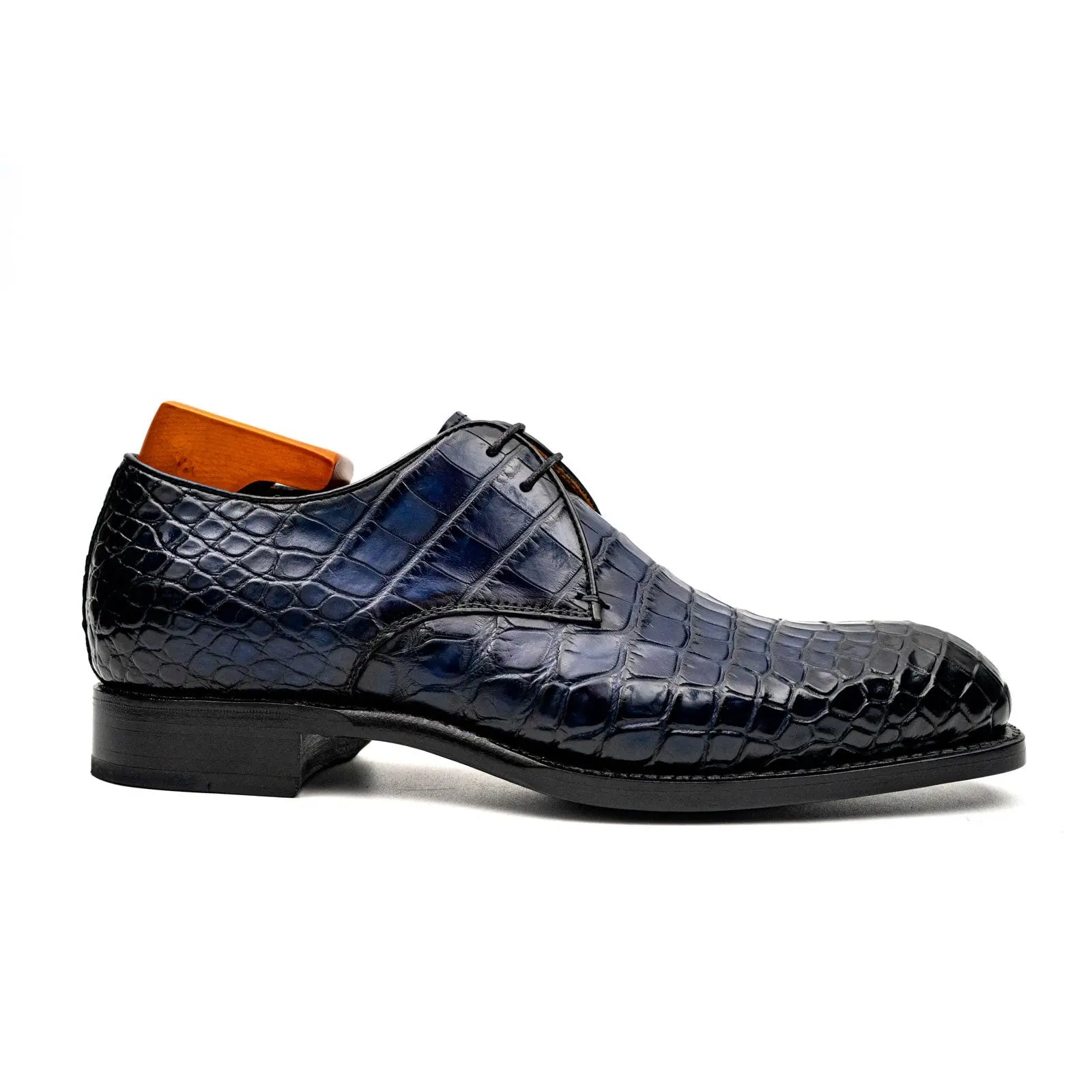 Blue Crocodile Derby Shoe
