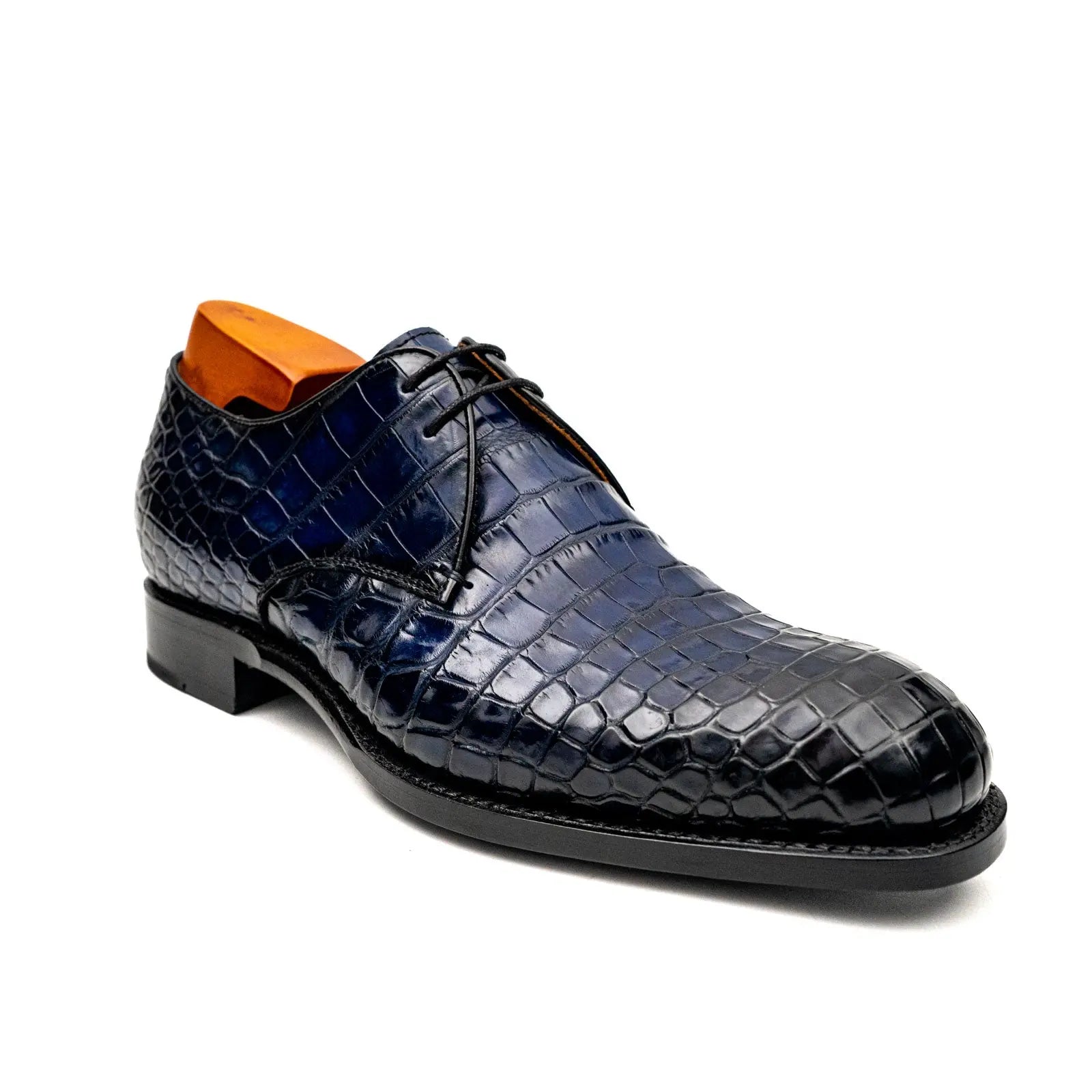 Blue Crocodile Derby Shoe