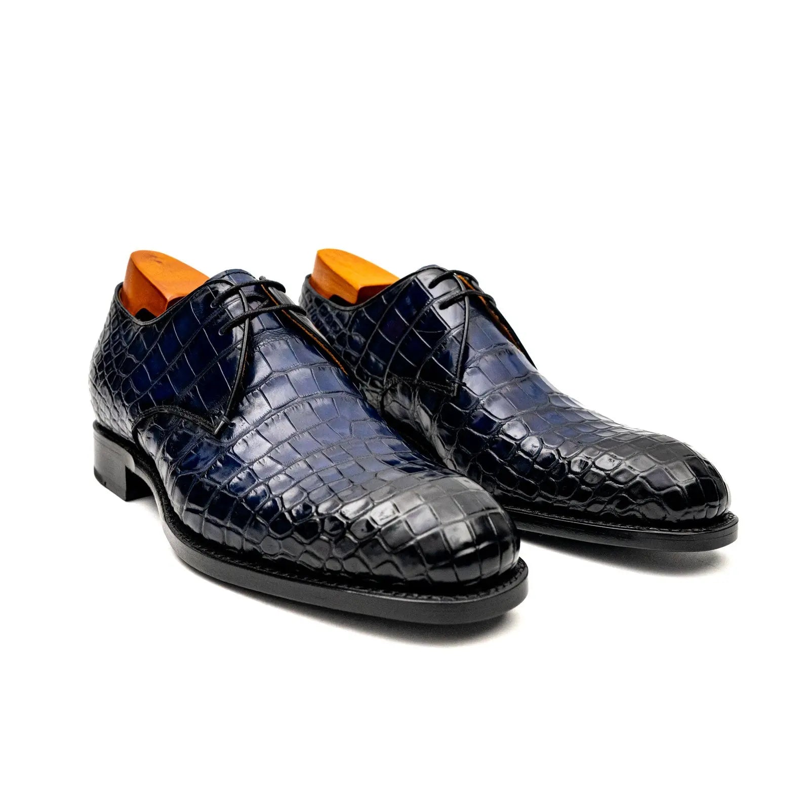 Blue Crocodile Derby Shoe