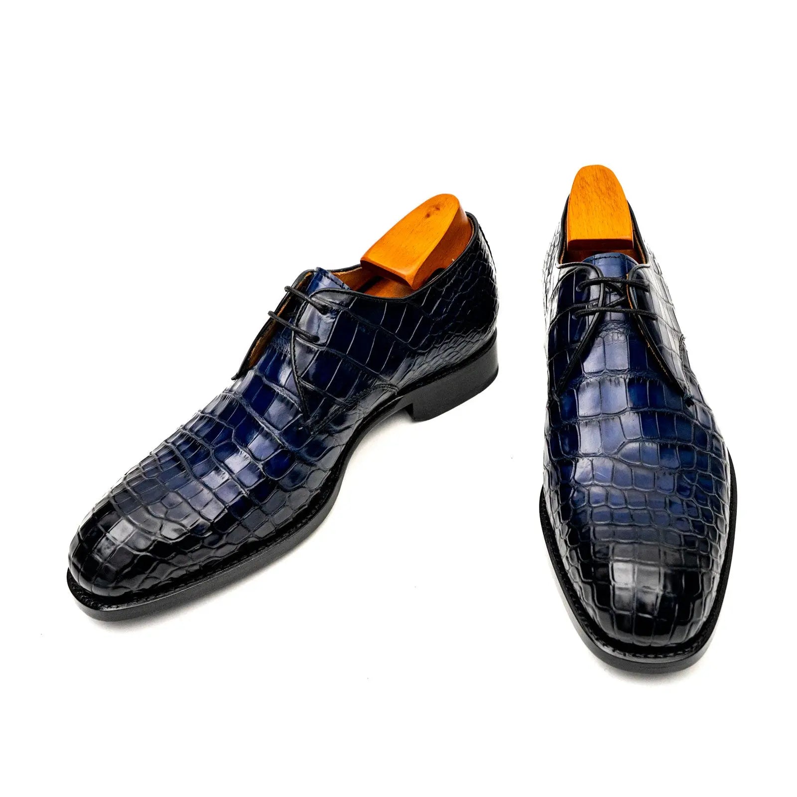 Blue Crocodile Derby Shoe