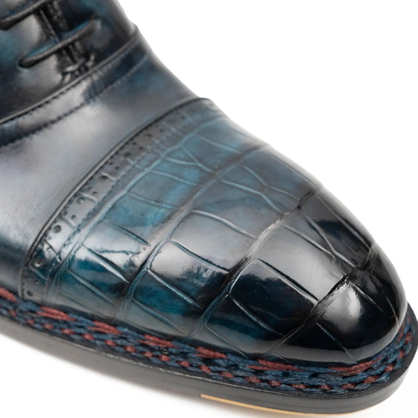 Midnight Crocodile Lace-Up Boot