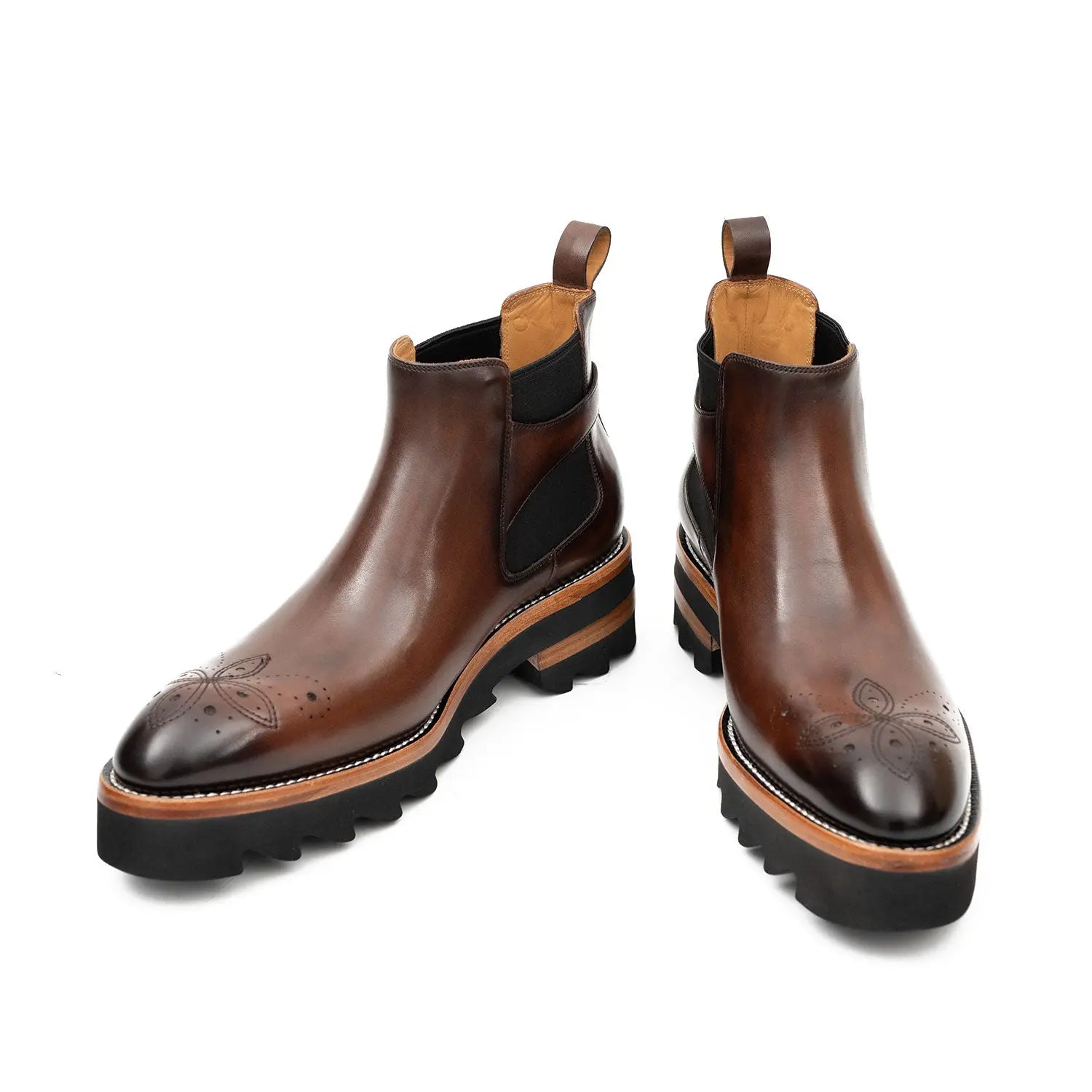 Brown Buckled Chelsea Boot