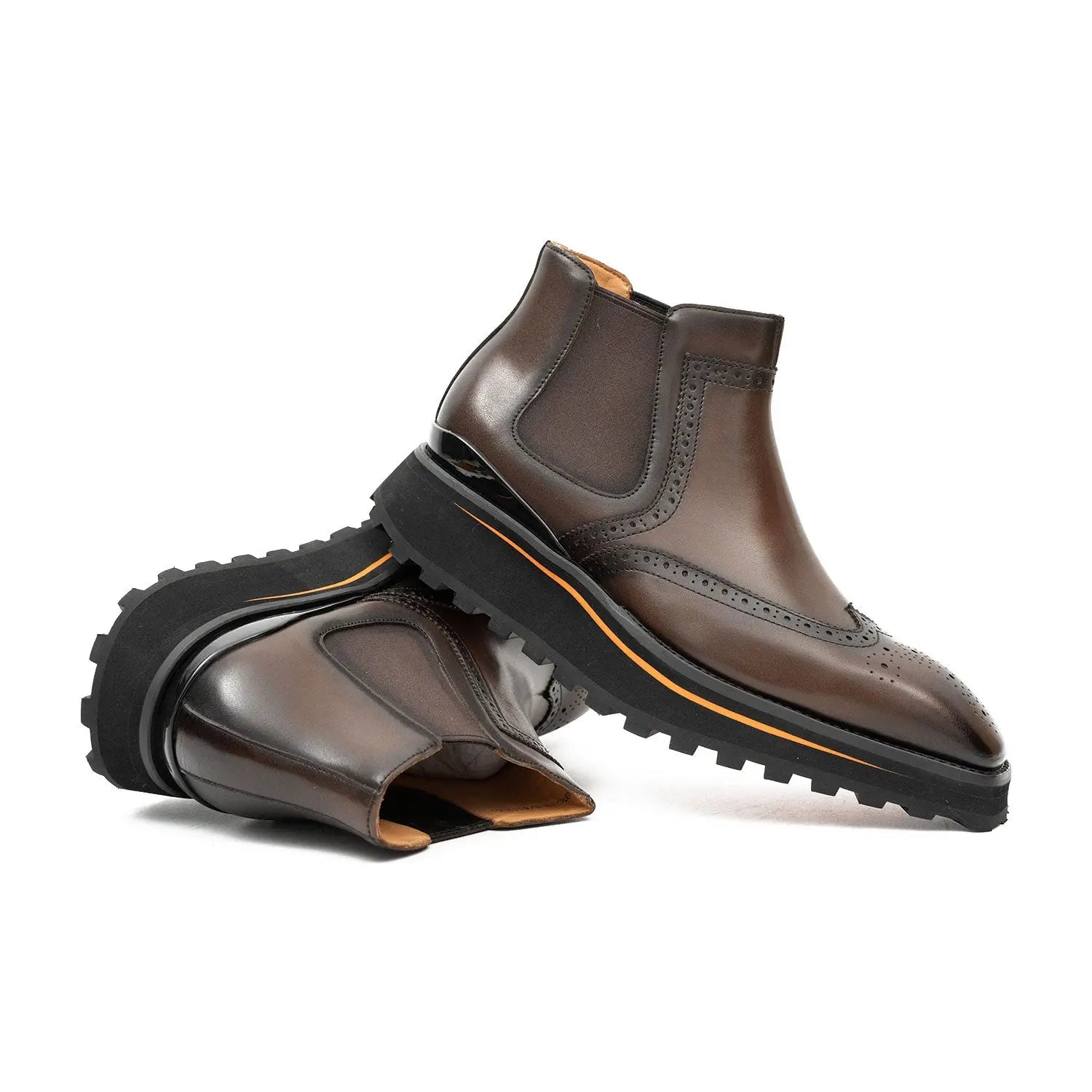Espresso Wingtip Chelsea Boot