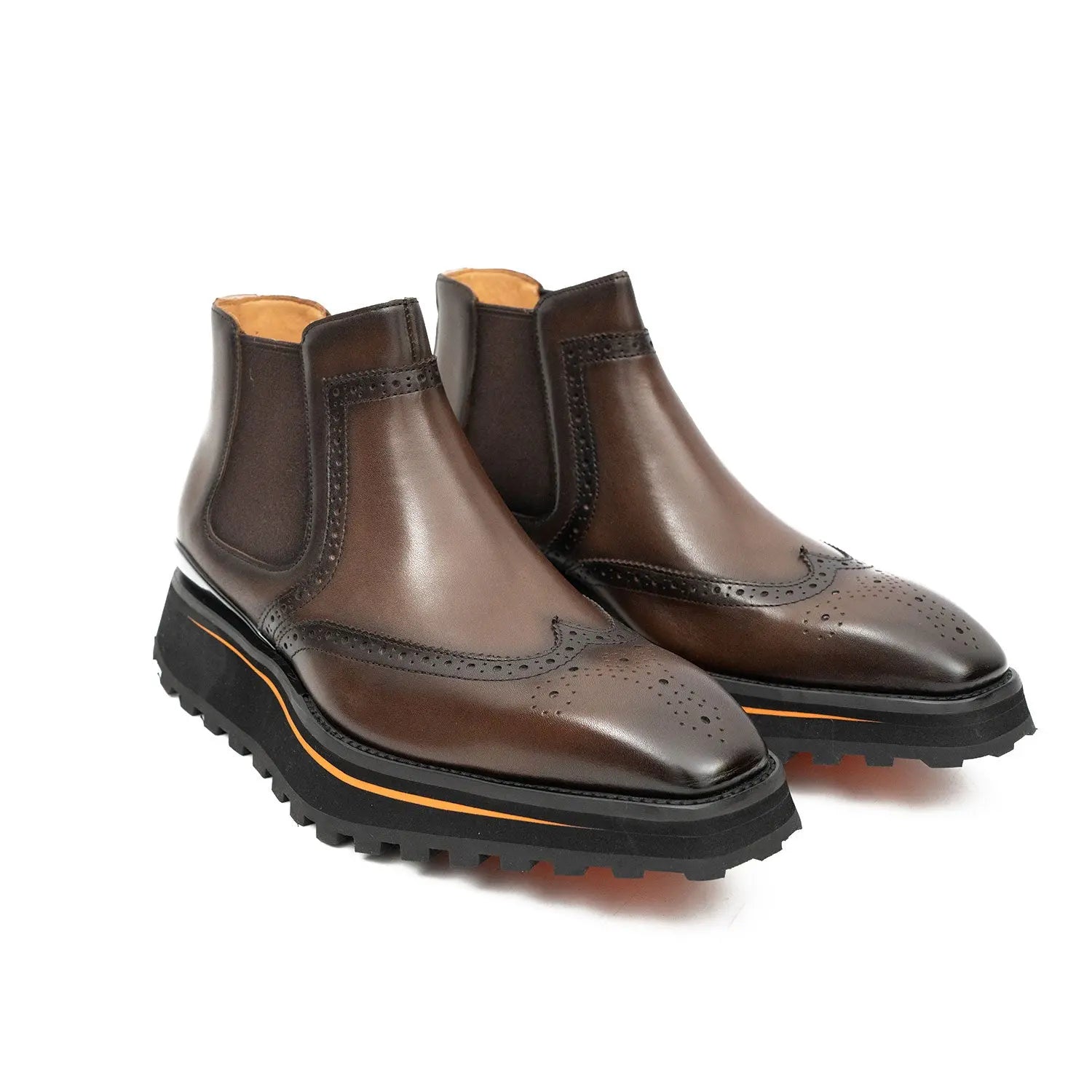 Espresso Wingtip Chelsea Boot