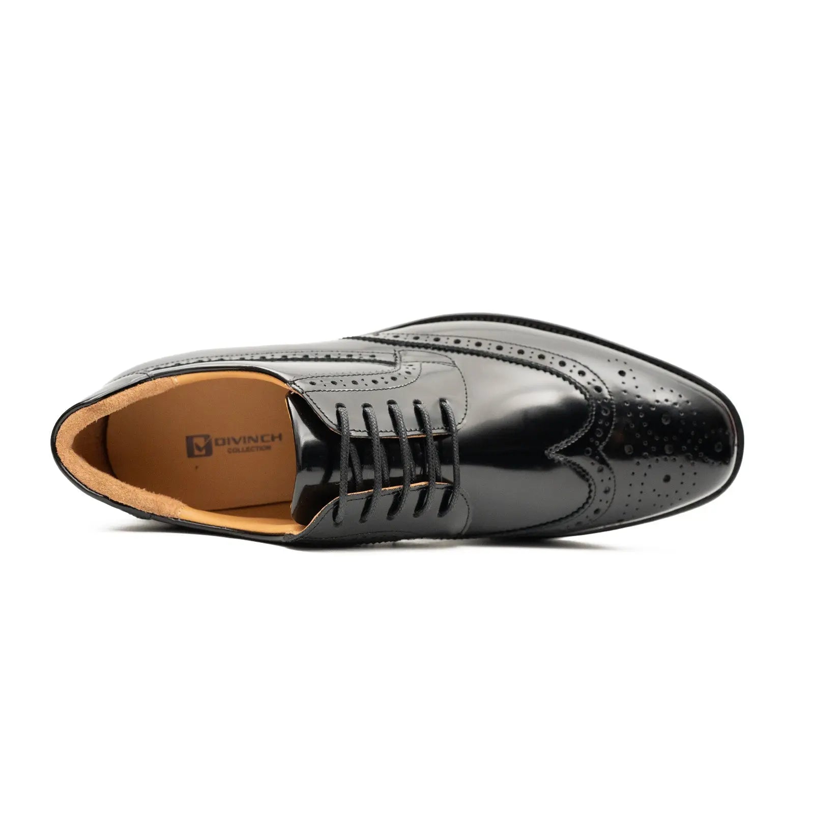 Black Brogue Derby with Black Sole