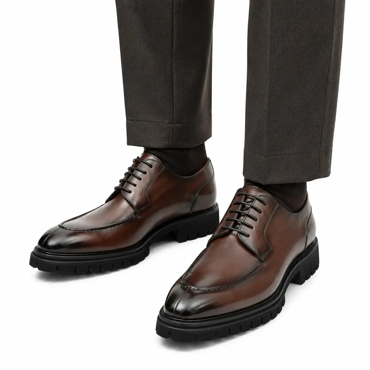 Brown Calfskin Derby