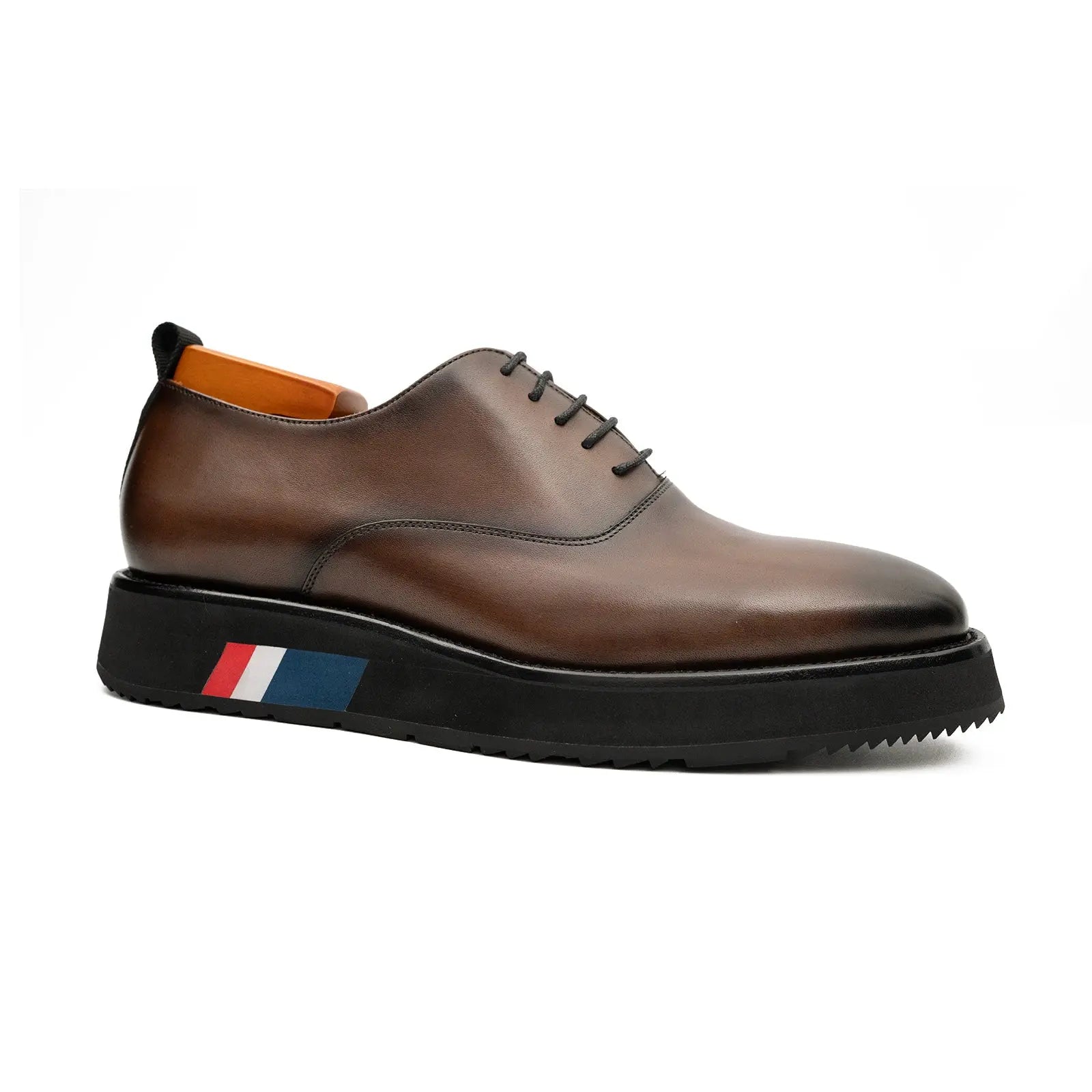 Brown Oxford with Black Sole