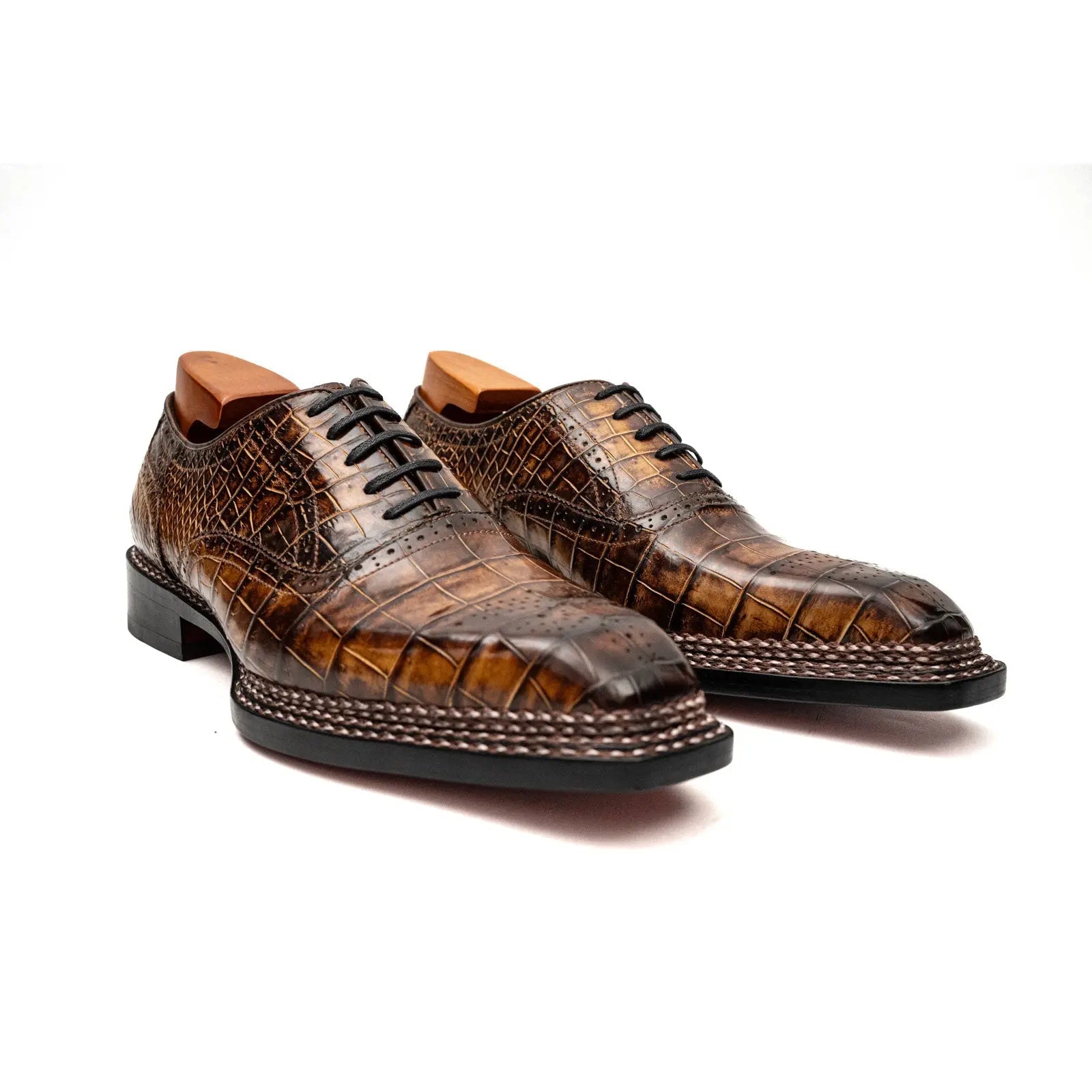 Brown Crocodile Norwegian Oxford