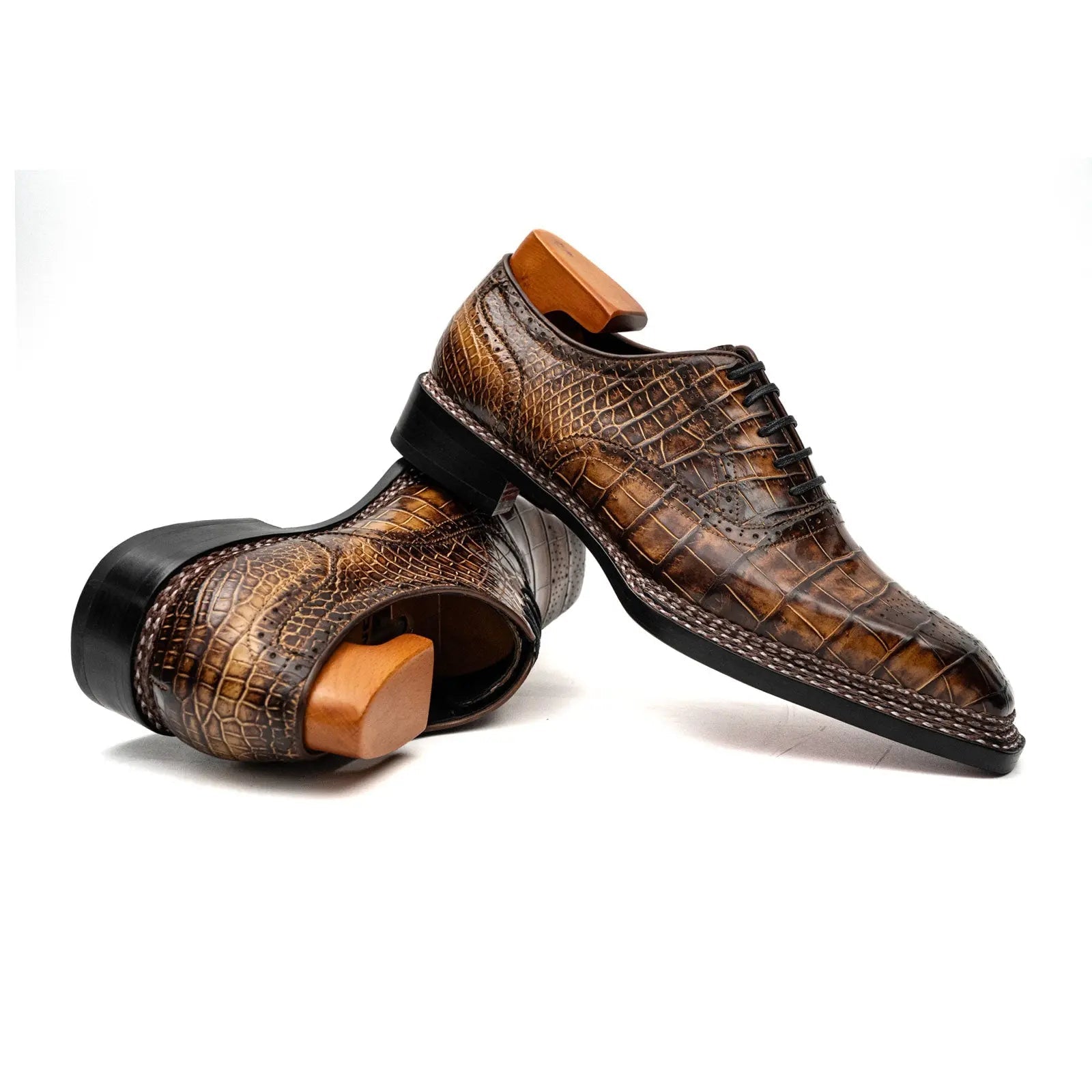 Brown Crocodile Norwegian Oxford