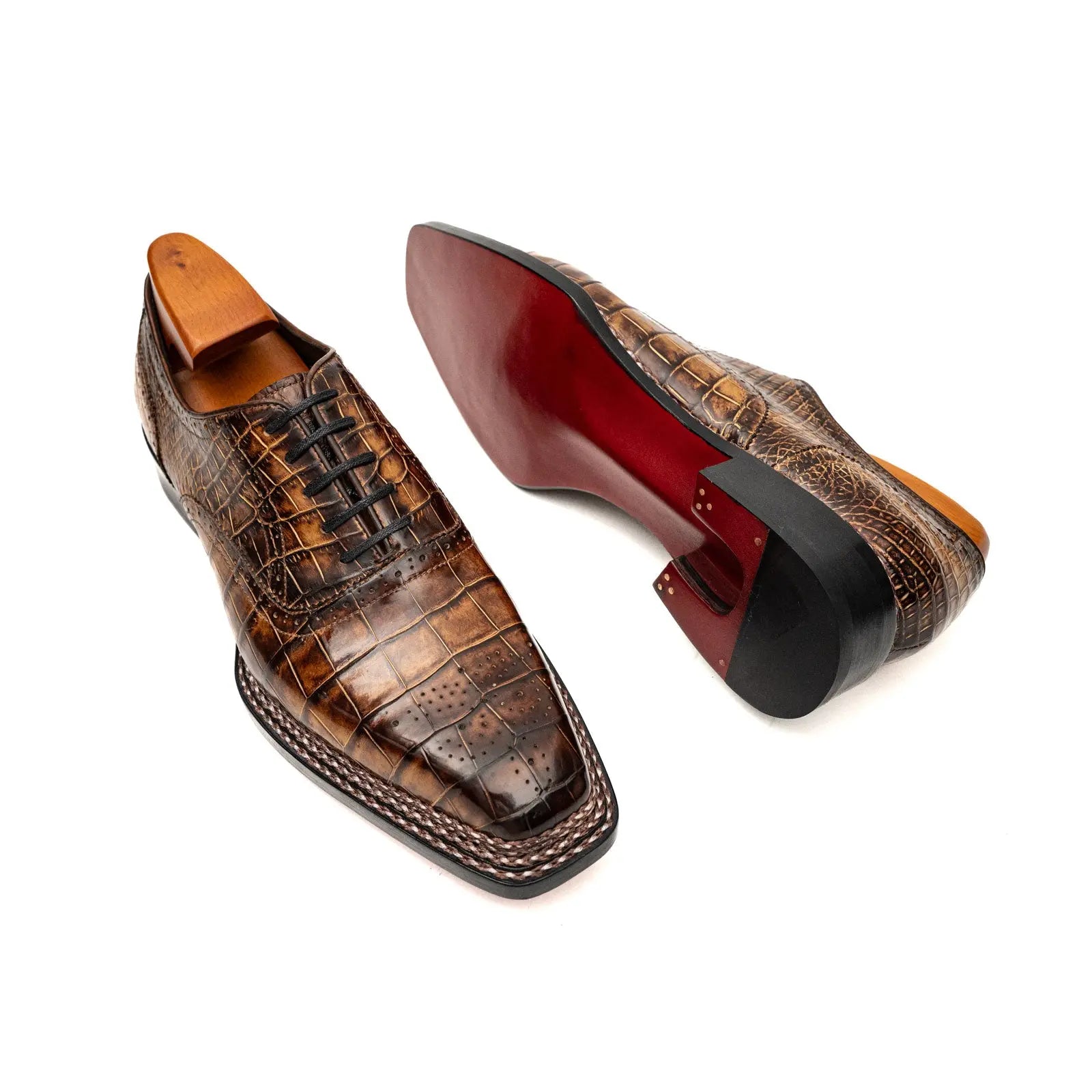Brown Crocodile Norwegian Oxford