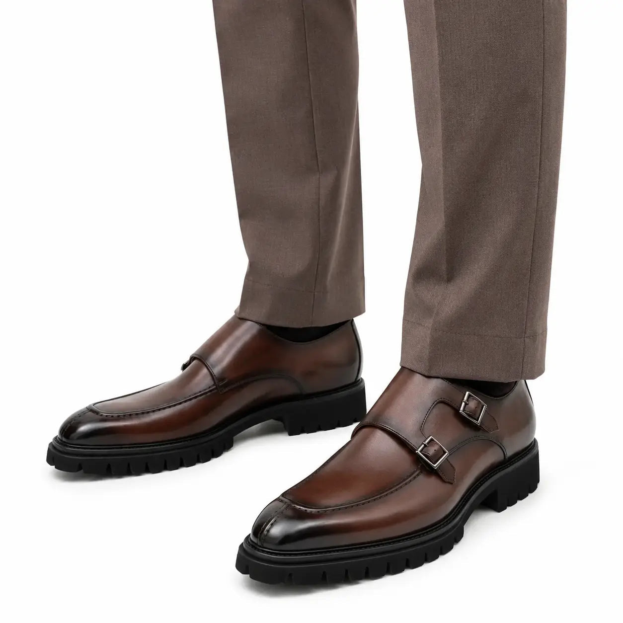 Brown Double Monk Strap
