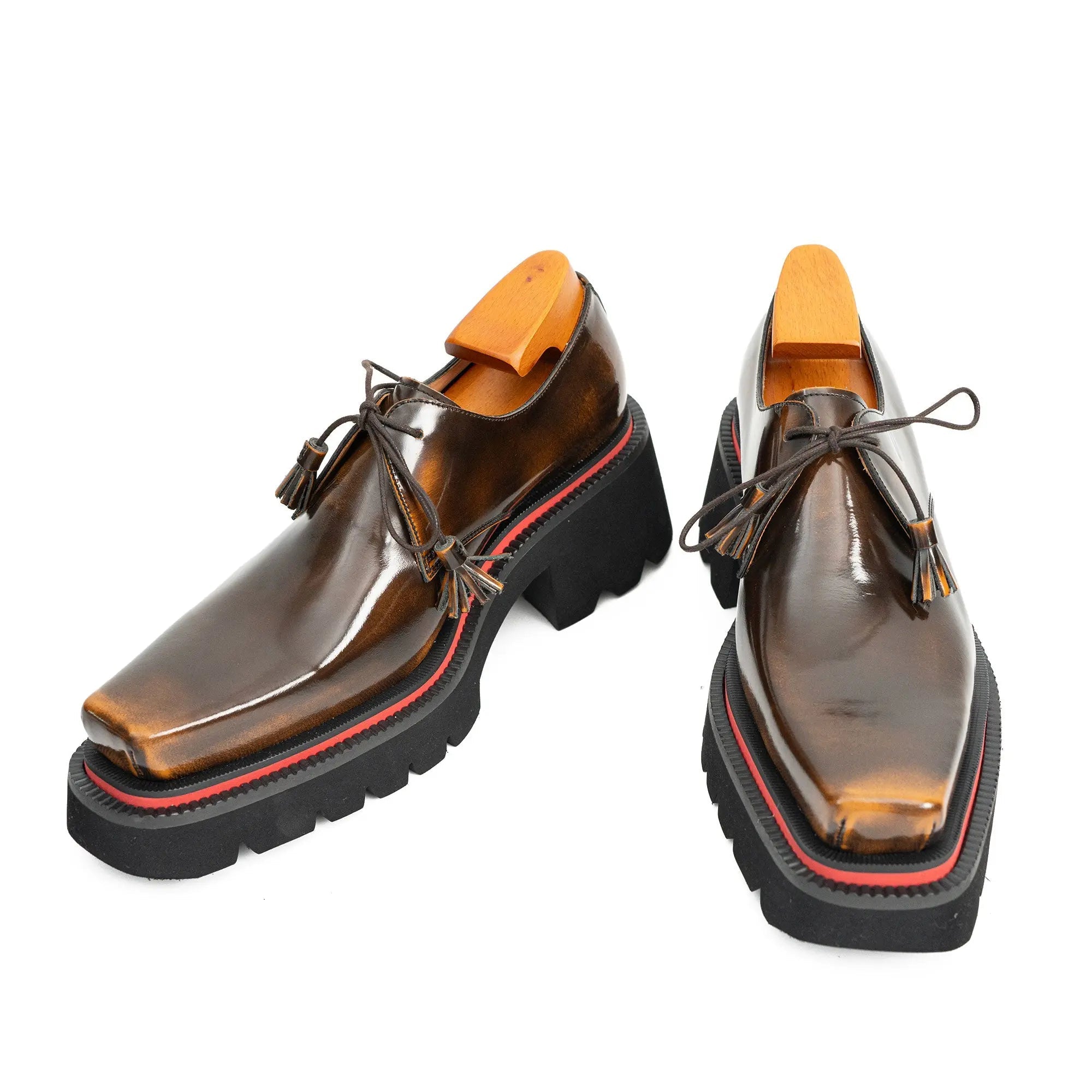 Burnished Square-Toe Lug Derby