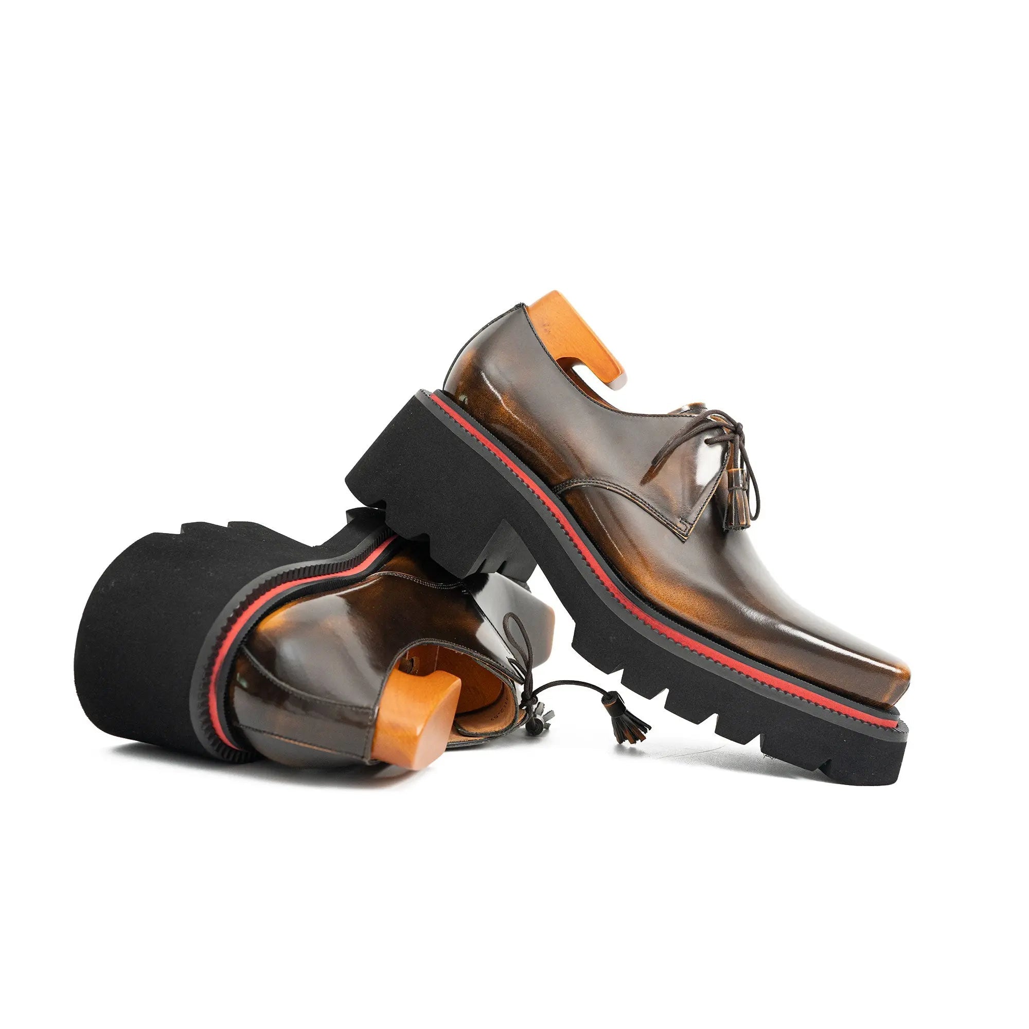 Burnished Square-Toe Lug Derby