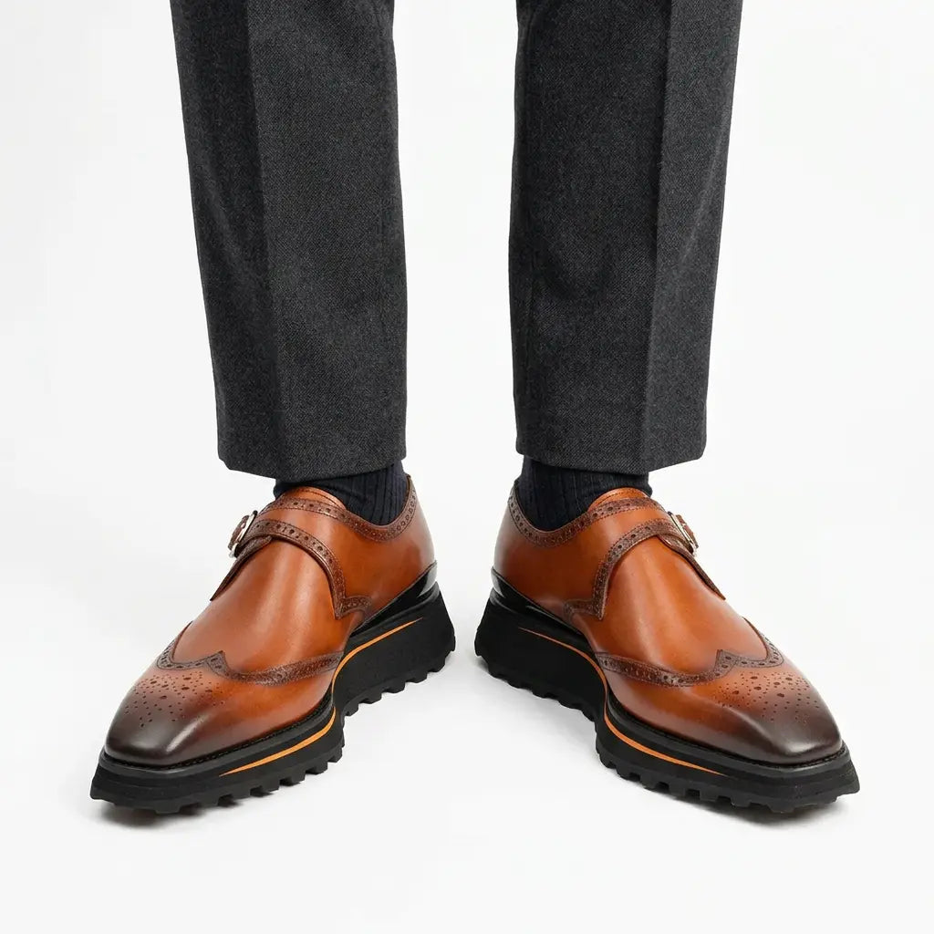 Brown Single Monk Strap