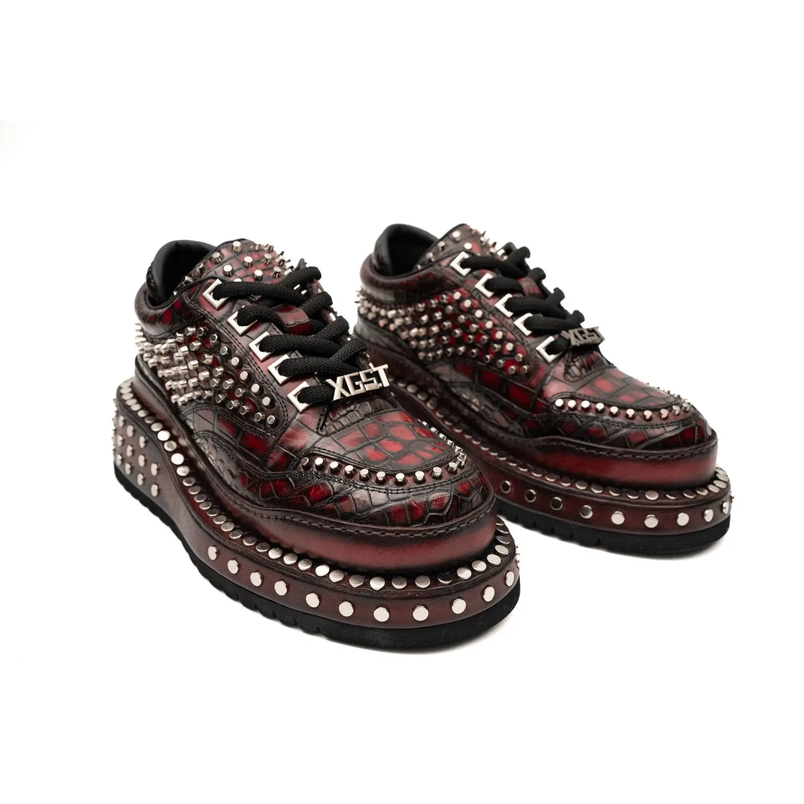 Studded Crocodile Luxury Sneaker