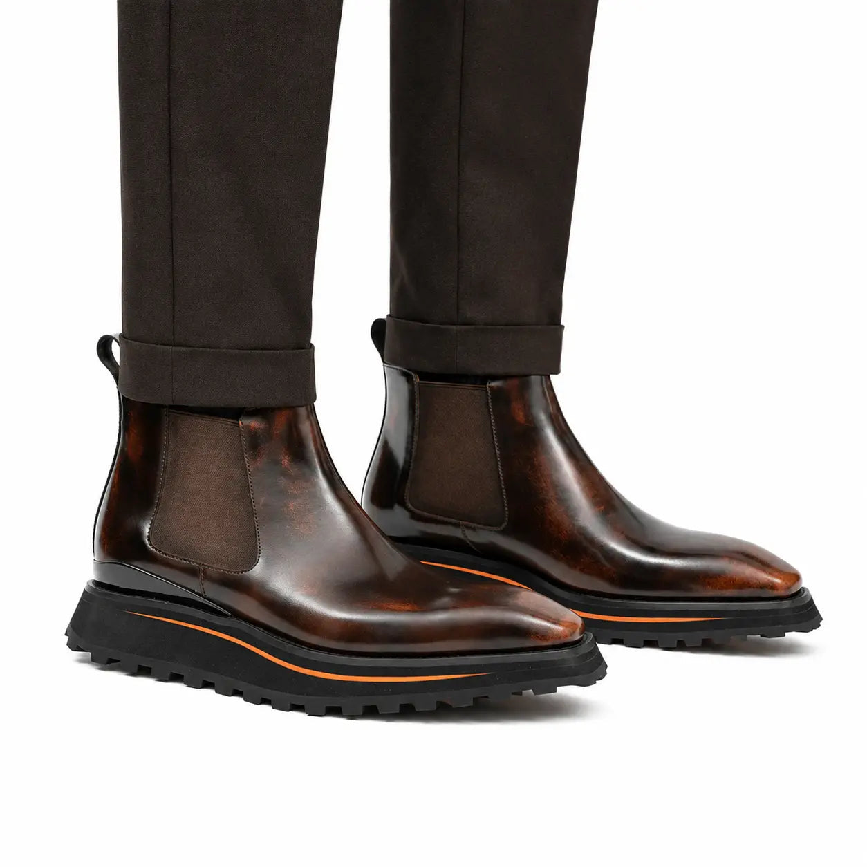 Burnished Chelsea Lug Boots