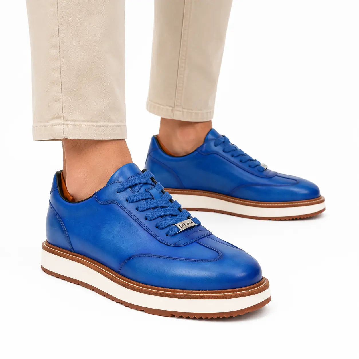 Burnished Cobalt Platform Derby Sneaker