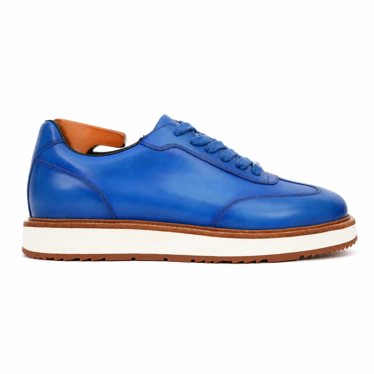 Burnished Cobalt Platform Derby Sneaker