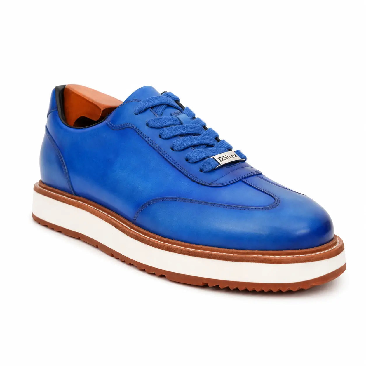 Burnished Cobalt Platform Derby Sneaker