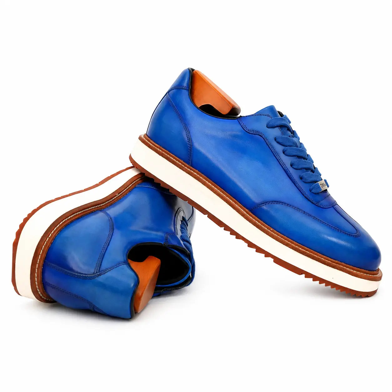 Burnished Cobalt Platform Derby Sneaker