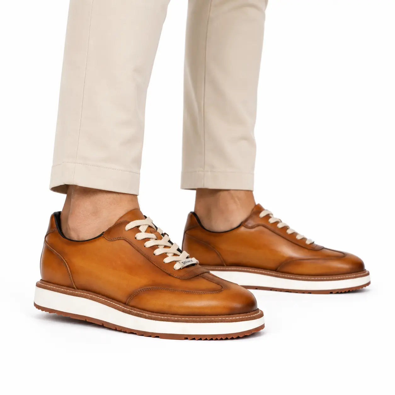 Burnished Cognac Platform Derby Sneaker