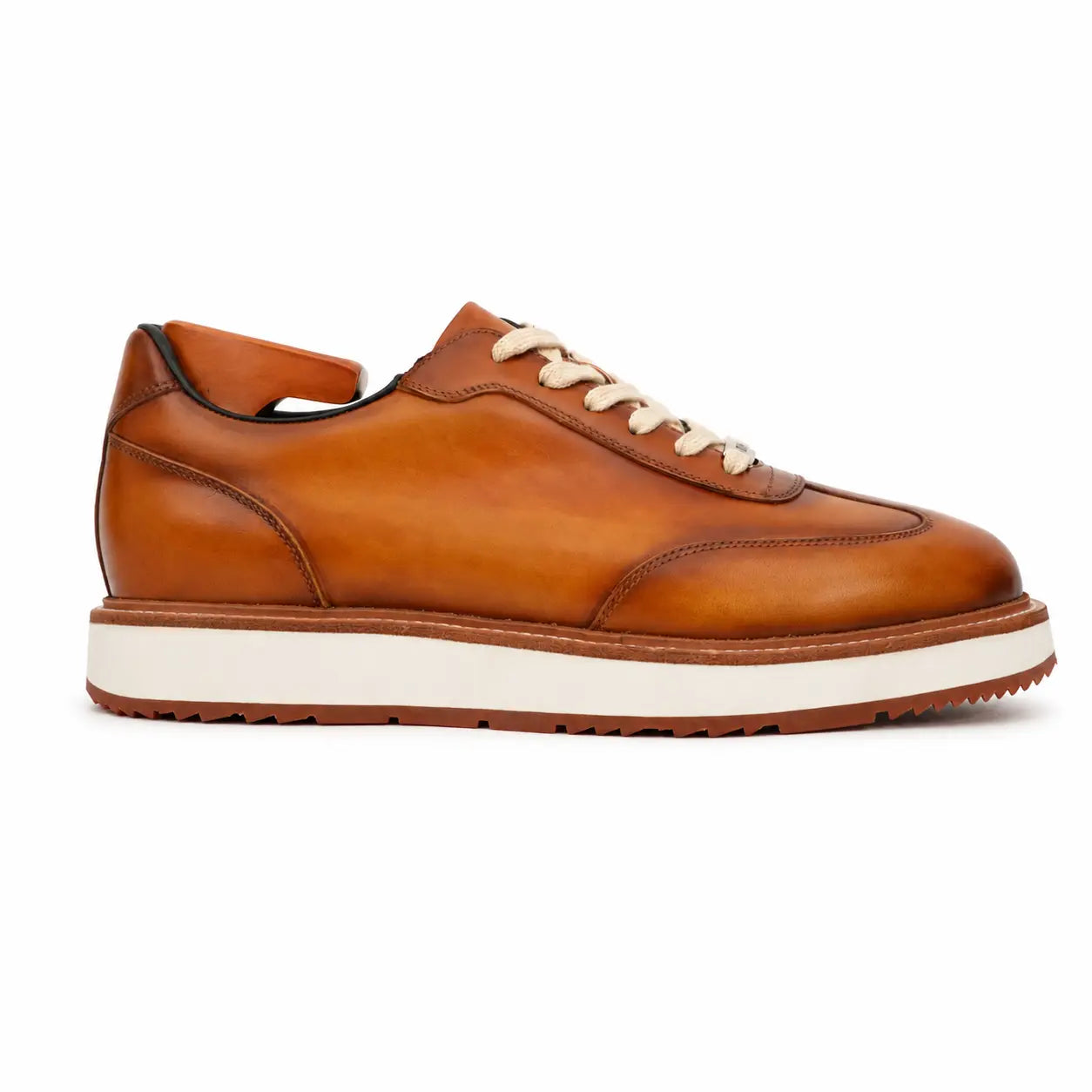 Burnished Cognac Platform Derby Sneaker