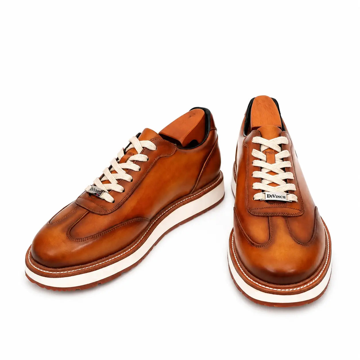Burnished Cognac Platform Derby Sneaker