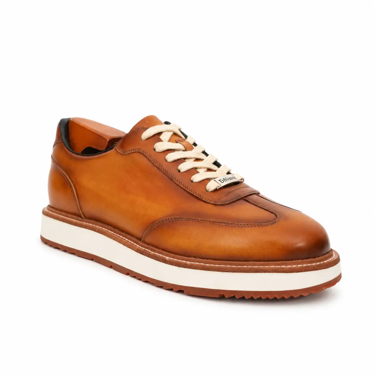 Burnished Cognac Platform Derby Sneaker
