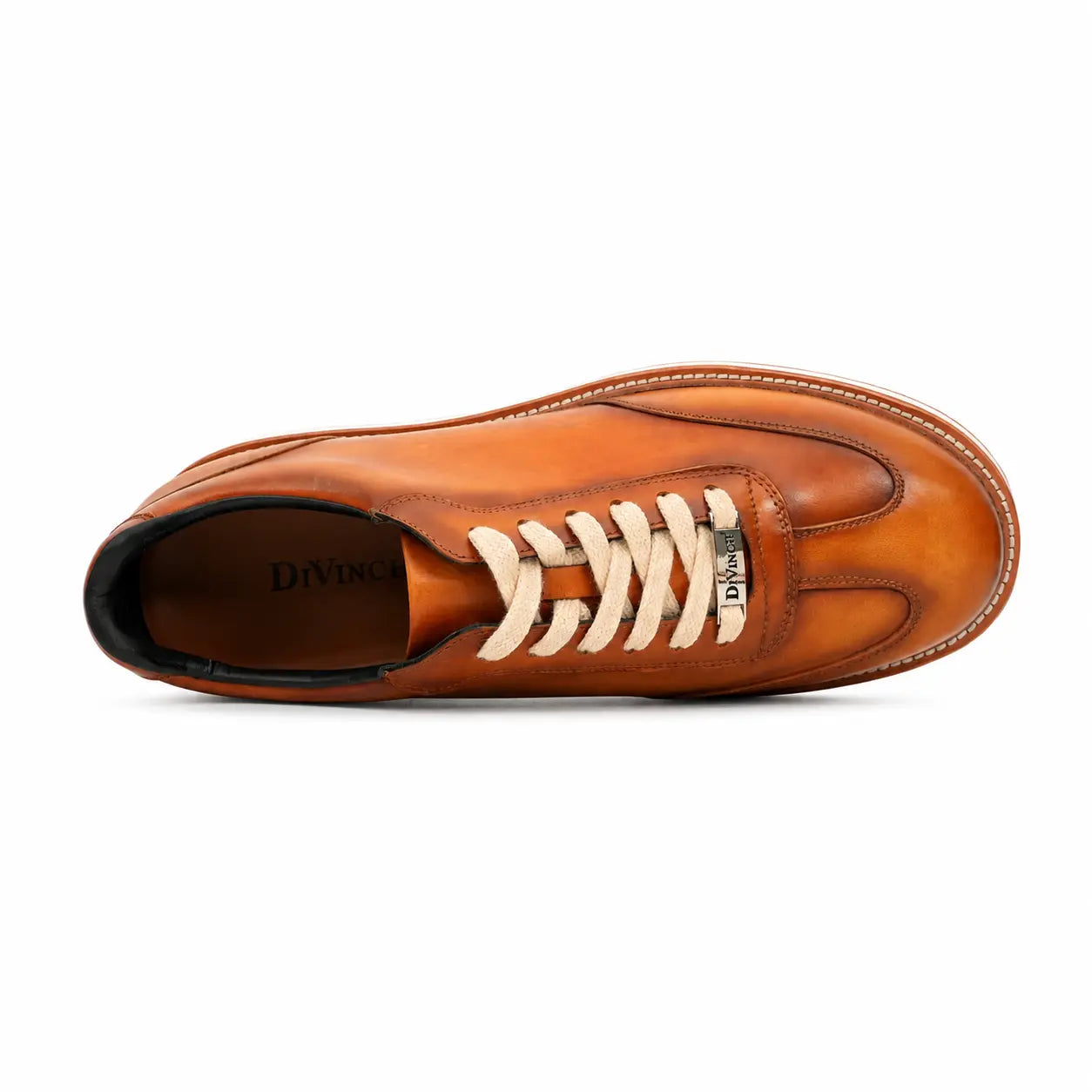 Burnished Cognac Platform Derby Sneaker