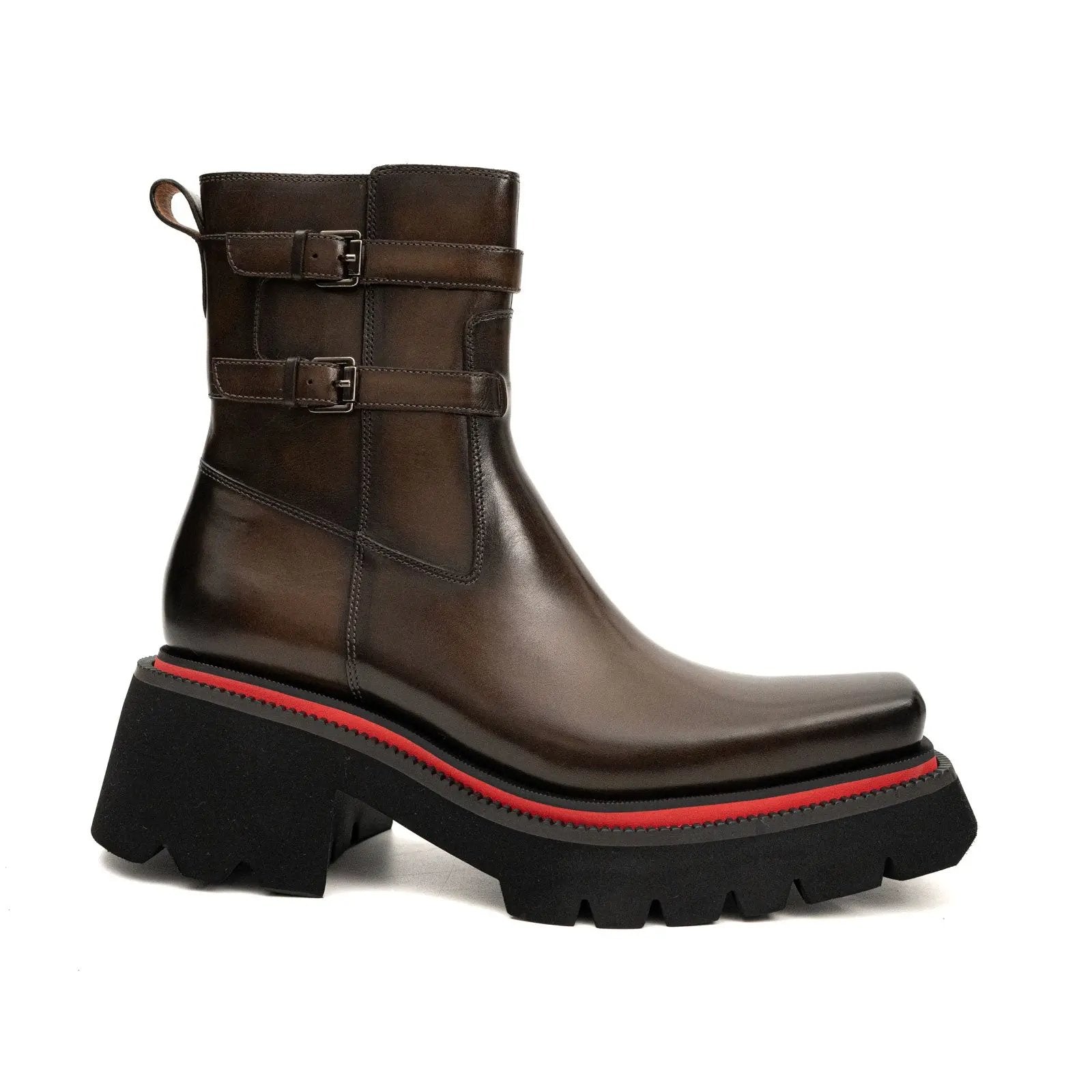 Strapped Lug Sole Chelsea Boot
