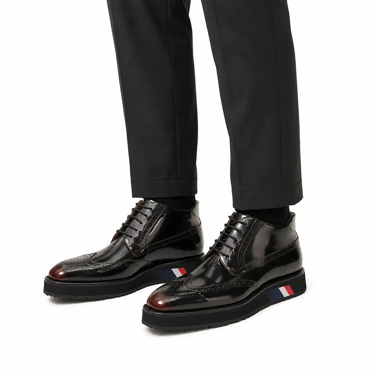 Burnished Platform Derby Shoe