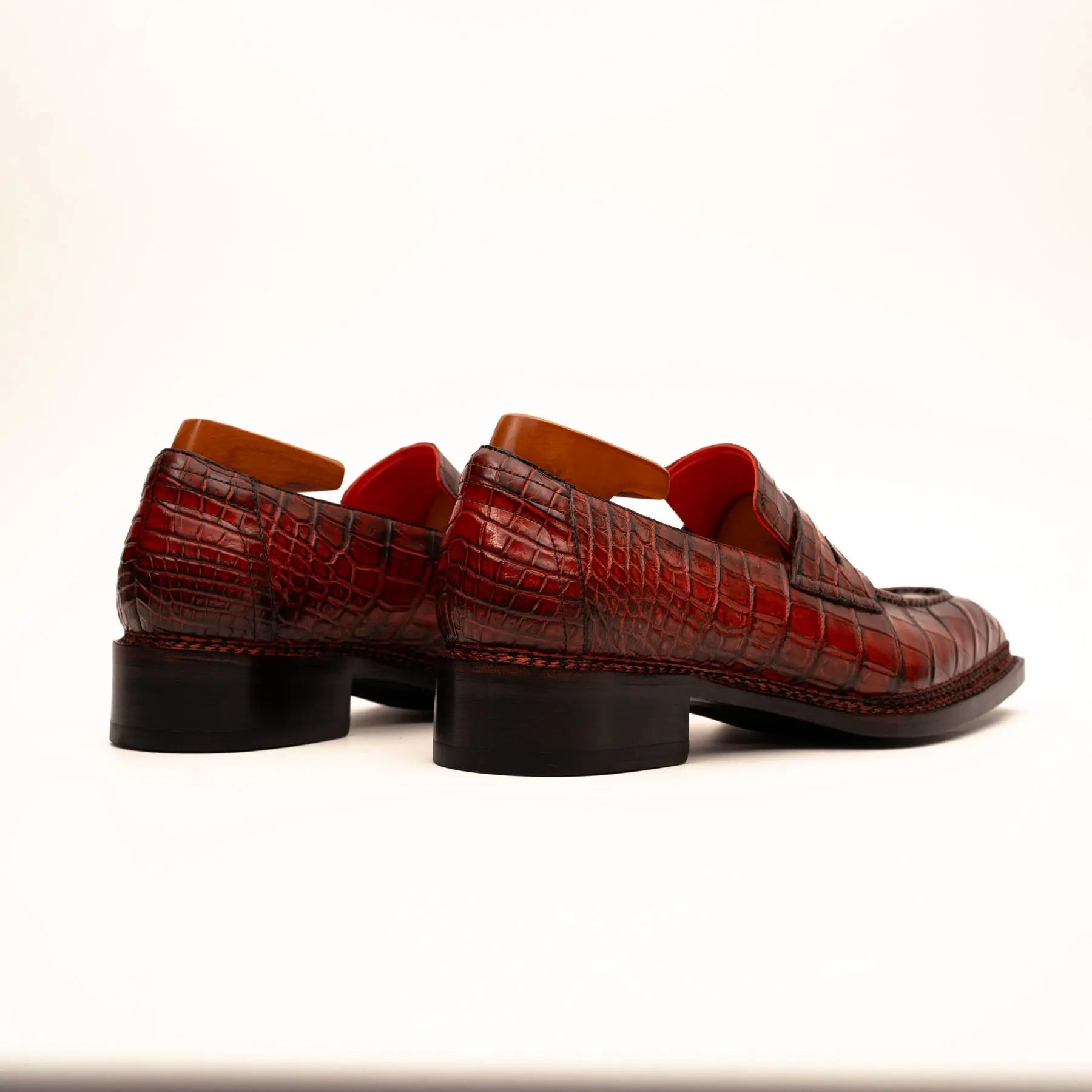 Burnished Red Crocodile Loafer
